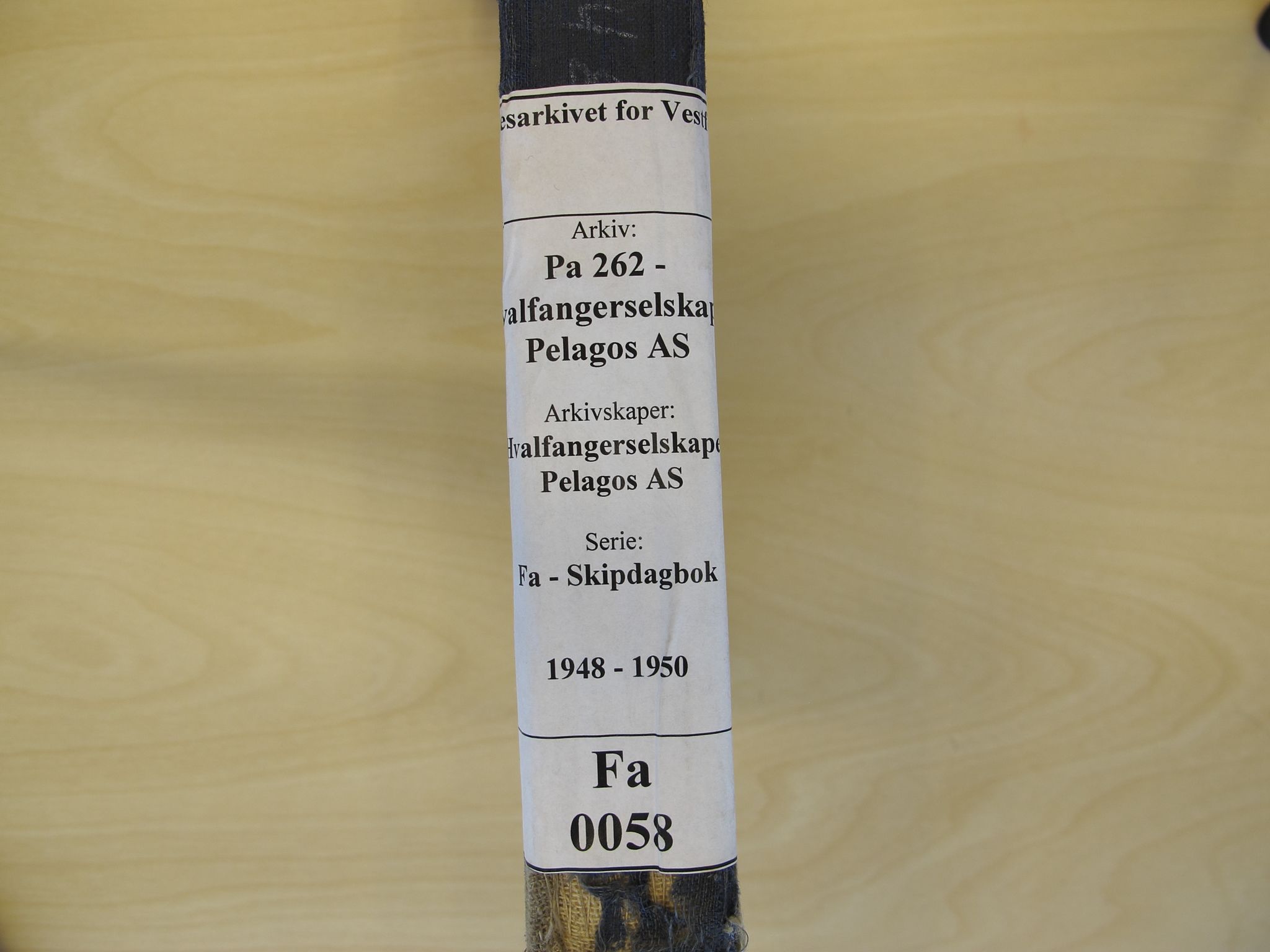 Pa 262 - Hvalfangerselskapet Pelagos AS, VEMU/A-1330/F/Fa/L0058: Gos IX, hb - dekksdagbok, kladd., 1948-1950