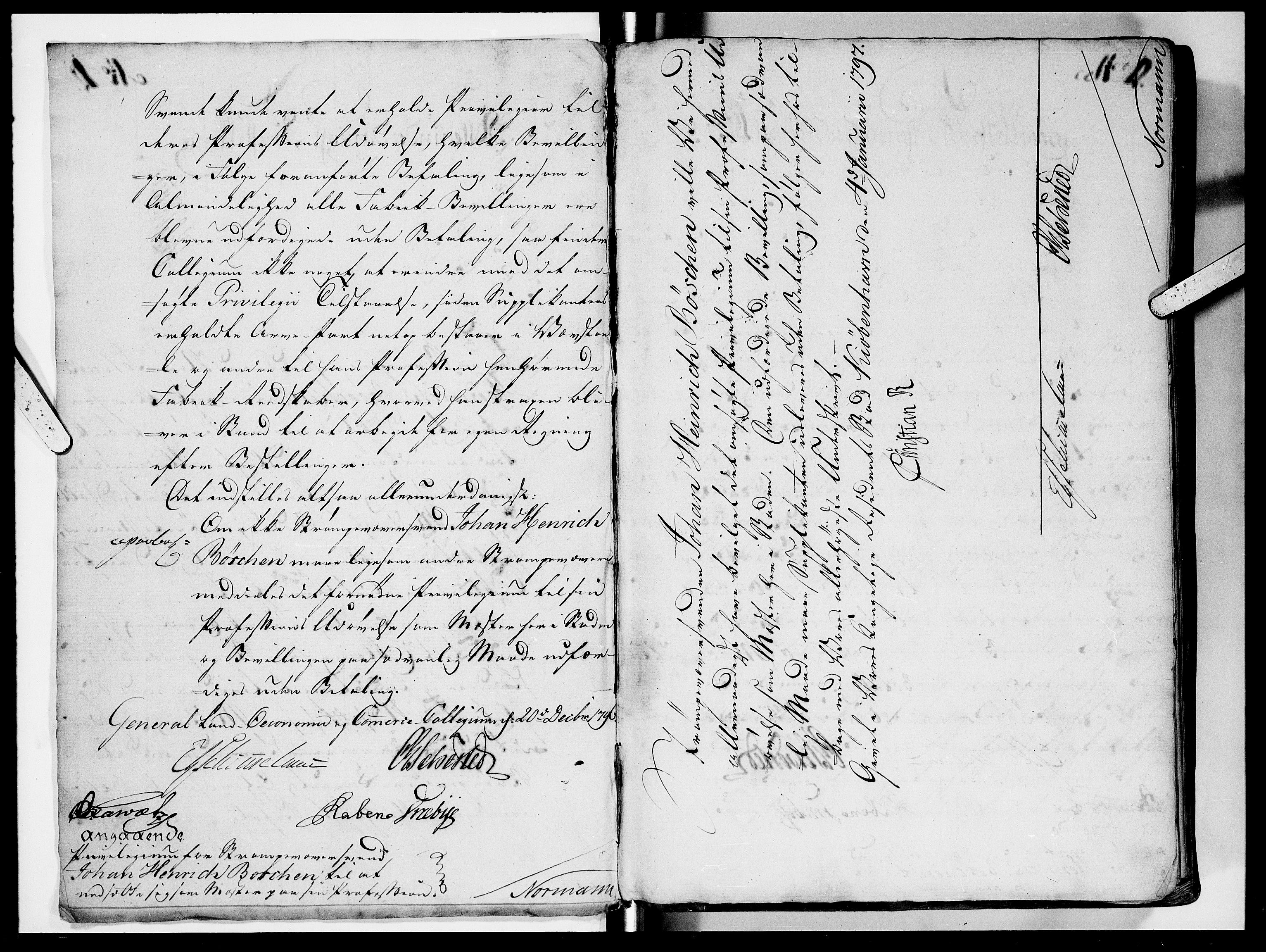 Kommercekollegiet, Industri- og Fabriksfaget, DRA/A-0004/-/1337: Forestillinger, 1797