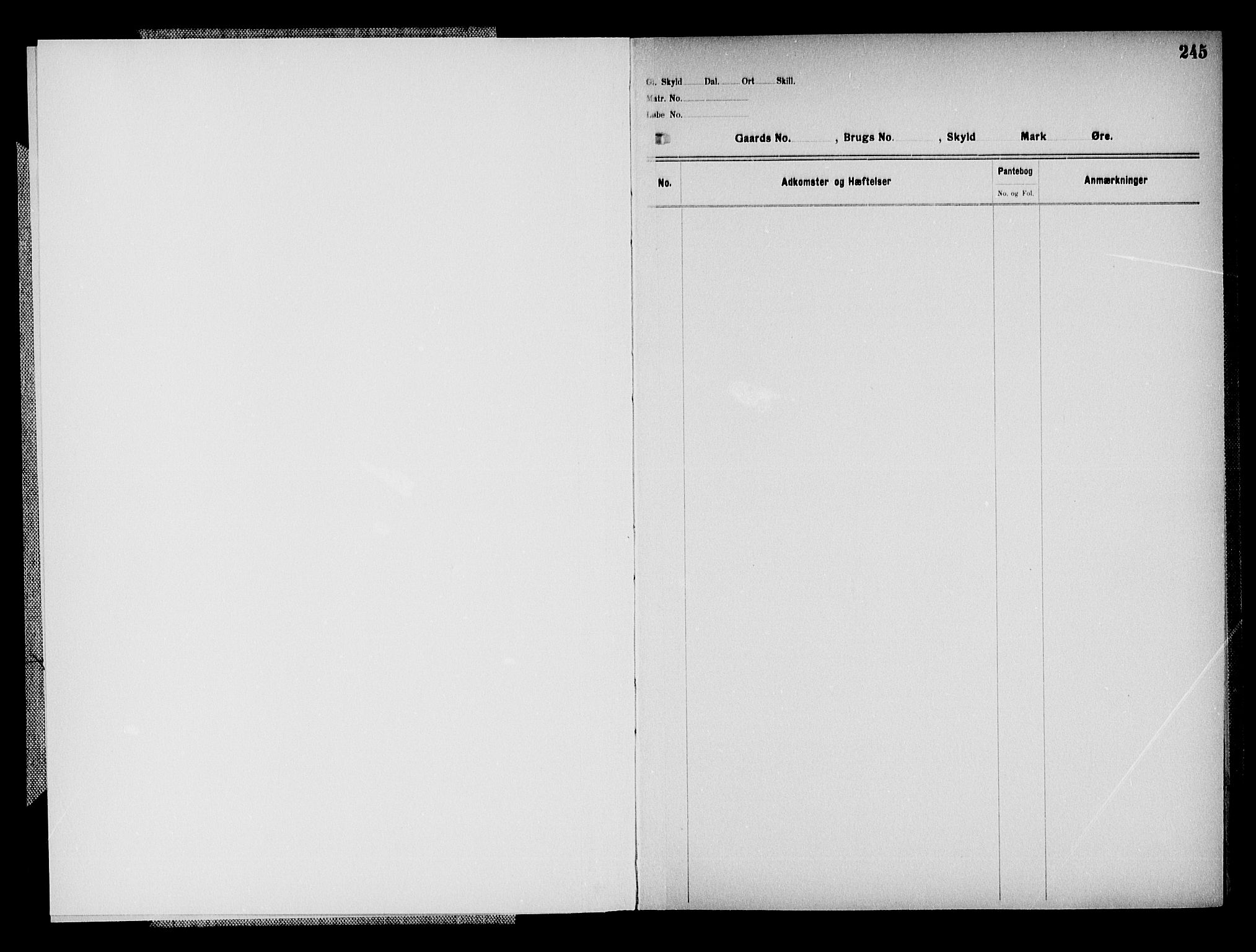 Holt sorenskriveri, SAK/1221-0002/G/Ga/L0024b: Panteregister nr. 24b, 1930-1961, s. 245