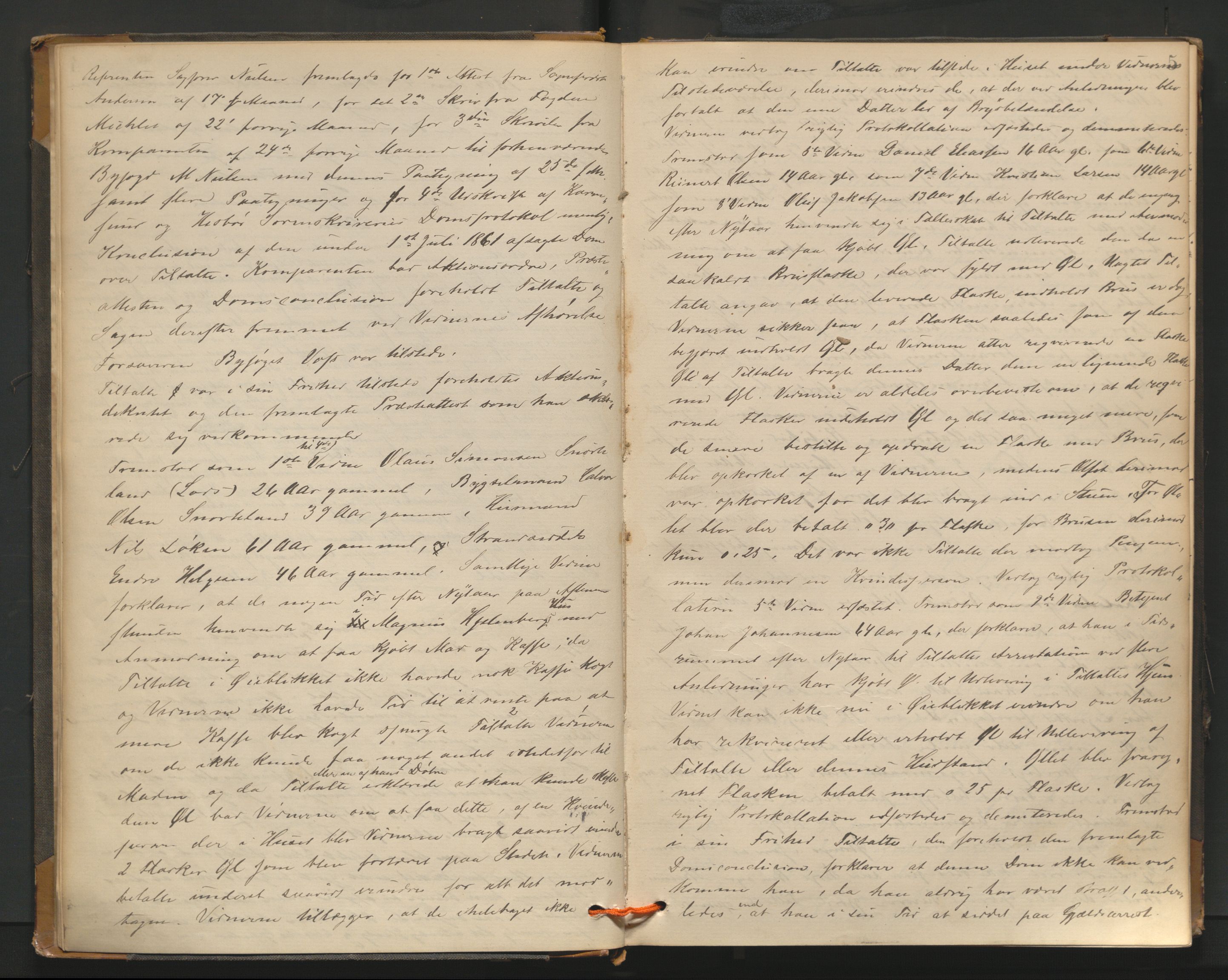Haugesund tingrett, AV/SAST-A-101415/01/V/VB/VBd/L0001: Ekstrarettsprotokoll, 1883, s. 5