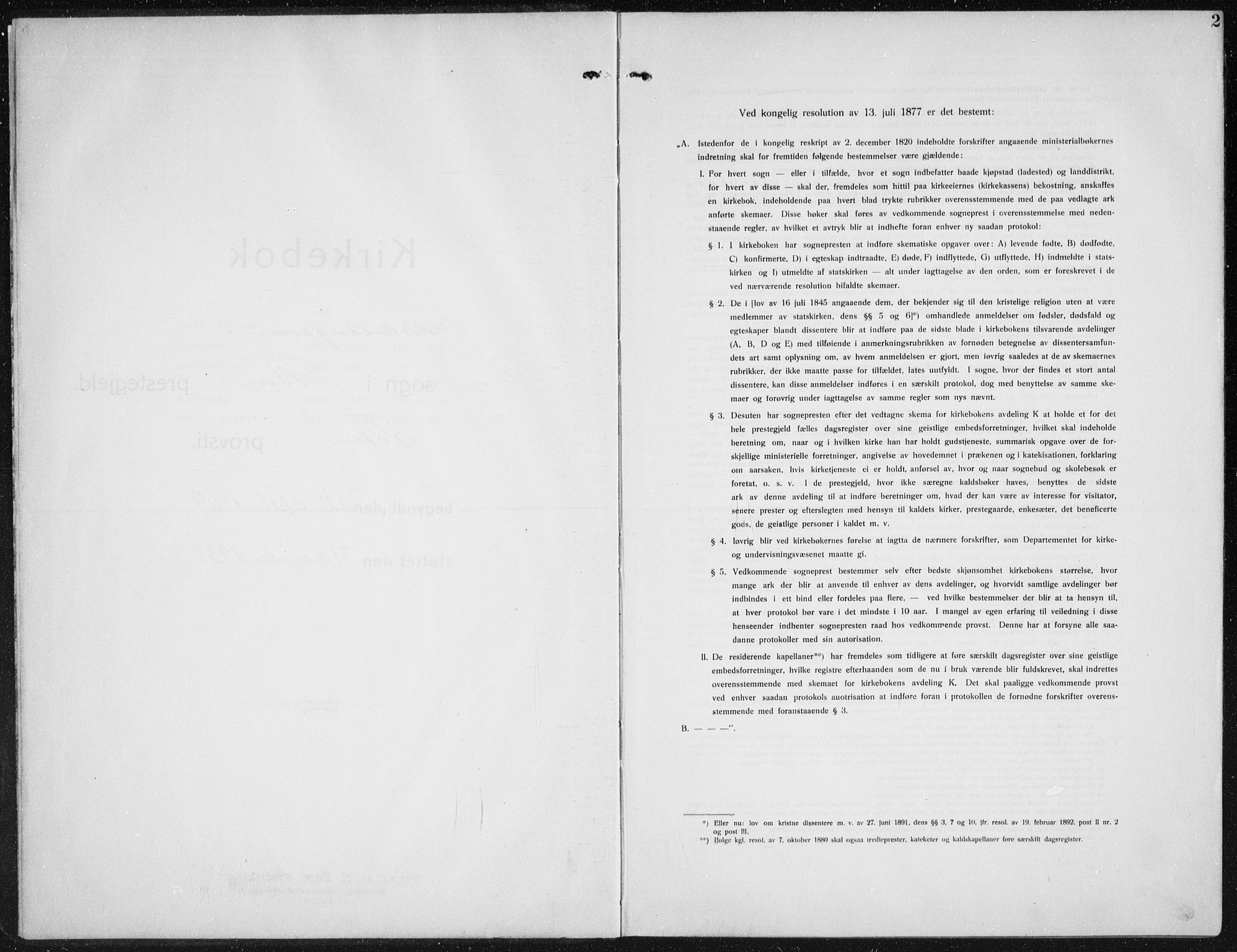 Biri prestekontor, SAH/PREST-096/H/Ha/Hab/L0006: Klokkerbok nr. 6, 1909-1938, s. 2