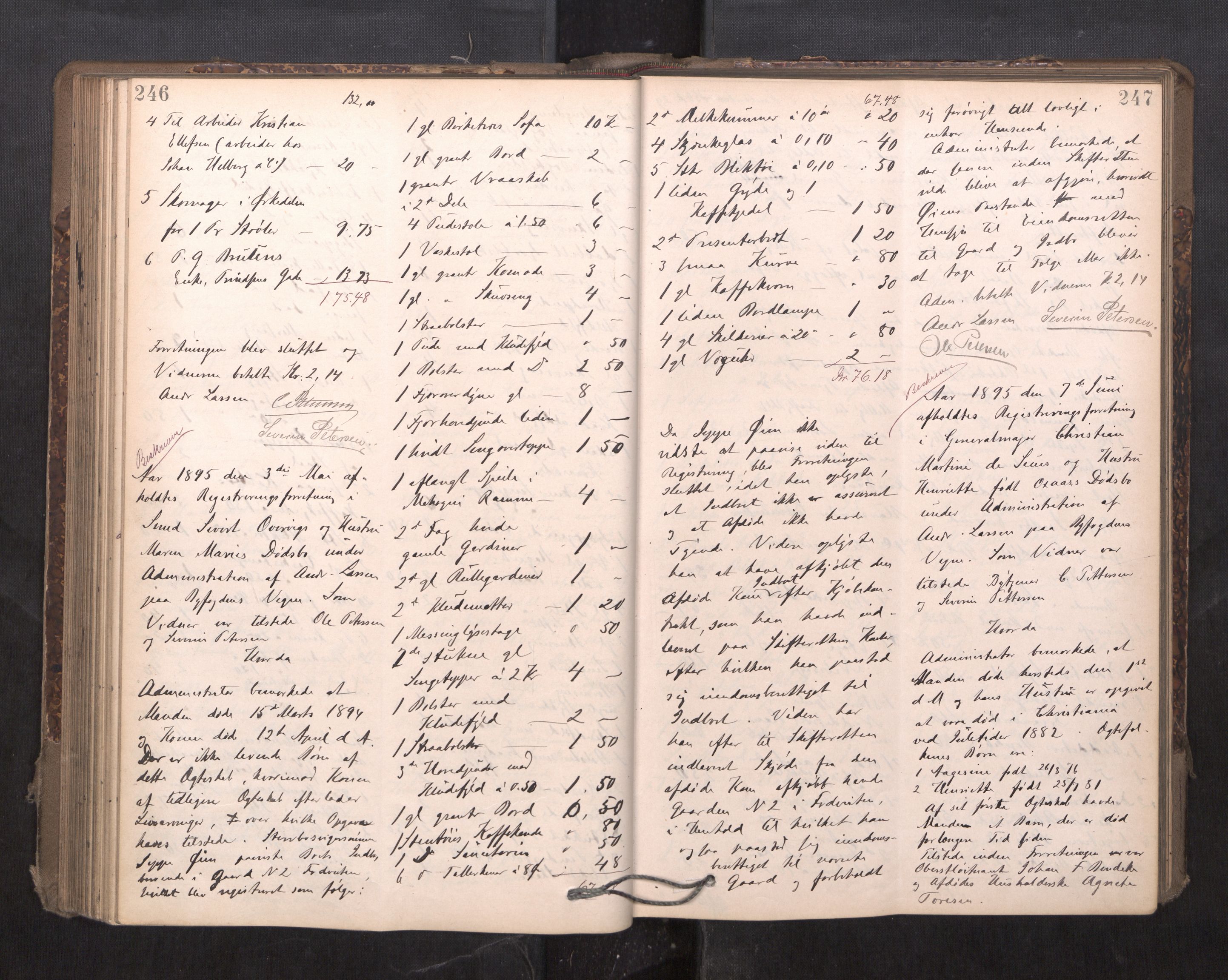 Trondheim byfogd, AV/SAT-A-0003/1/3/3C/L0015: Skifteregistreringsprotokoll - 24/2-21/3 (u/ register), 1893-1899, s. 246-247