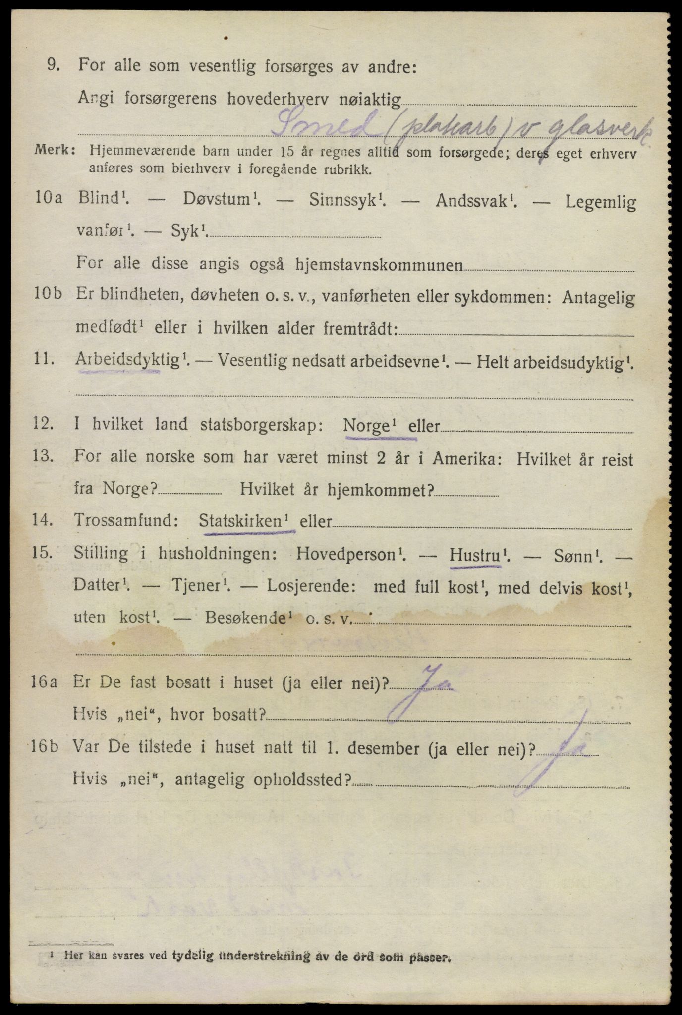 SAO, Folketelling 1920 for 0219 Bærum herred, 1920, s. 11609