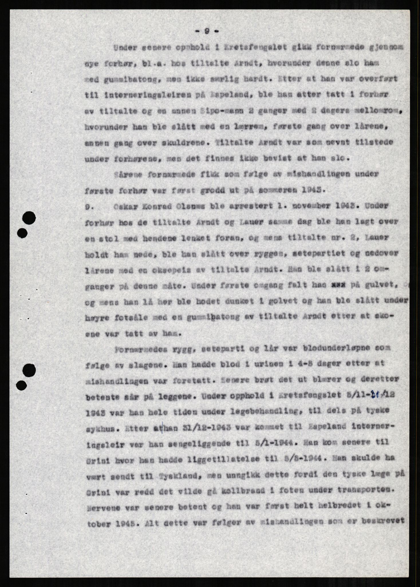 Forsvaret, Forsvarets overkommando II, AV/RA-RAFA-3915/D/Db/L0001: CI Questionaires. Tyske okkupasjonsstyrker i Norge. Tyskere., 1945-1946, s. 318