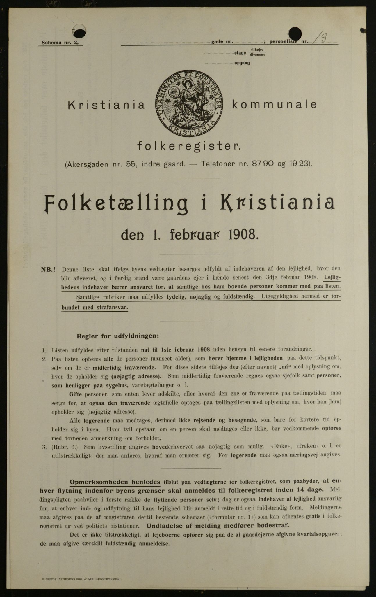 OBA, Kommunal folketelling 1.2.1908 for Kristiania kjøpstad, 1908, s. 36824