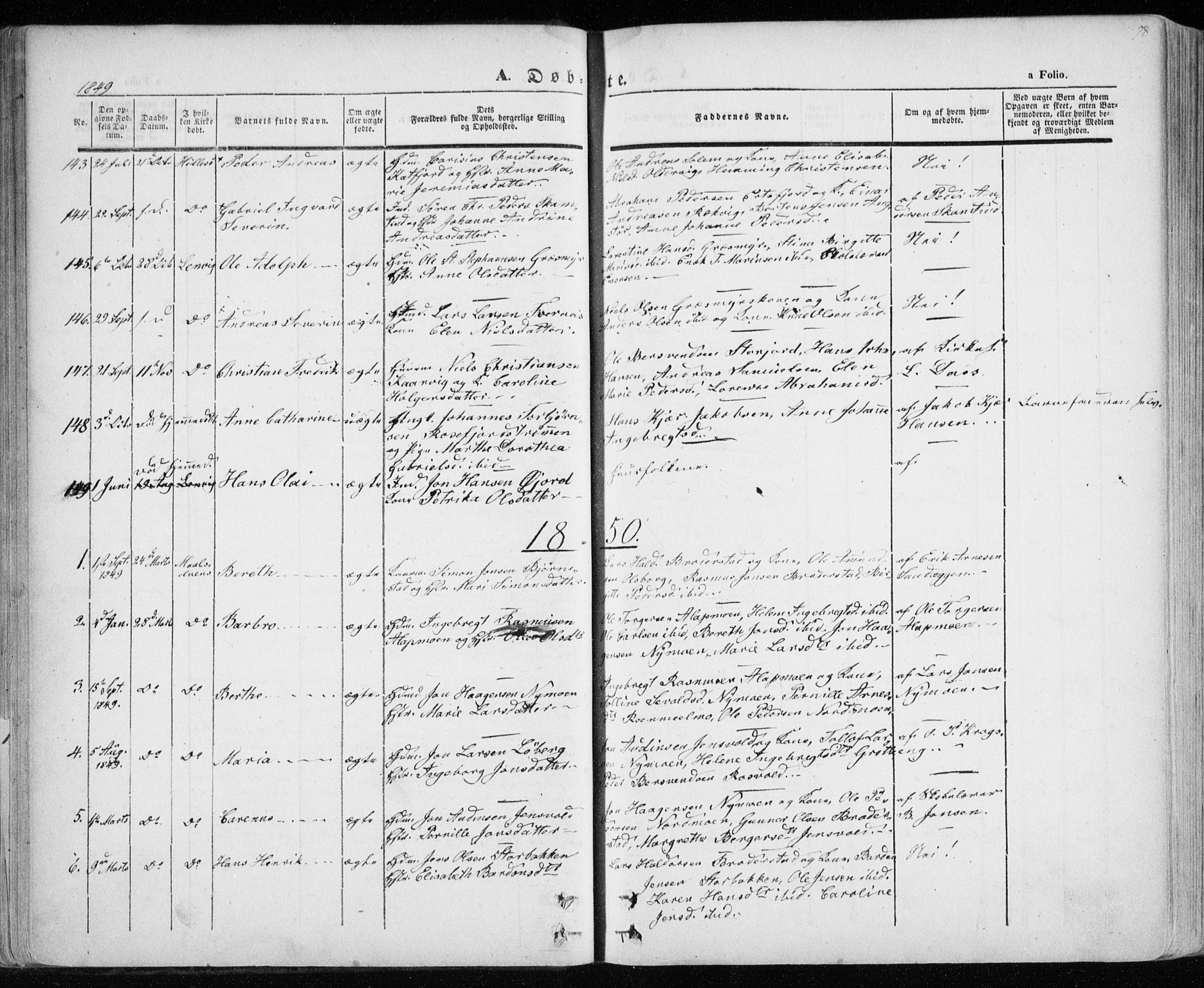 Lenvik sokneprestembete, AV/SATØ-S-1310/H/Ha/Haa/L0006kirke: Ministerialbok nr. 6, 1845-1854, s. 78