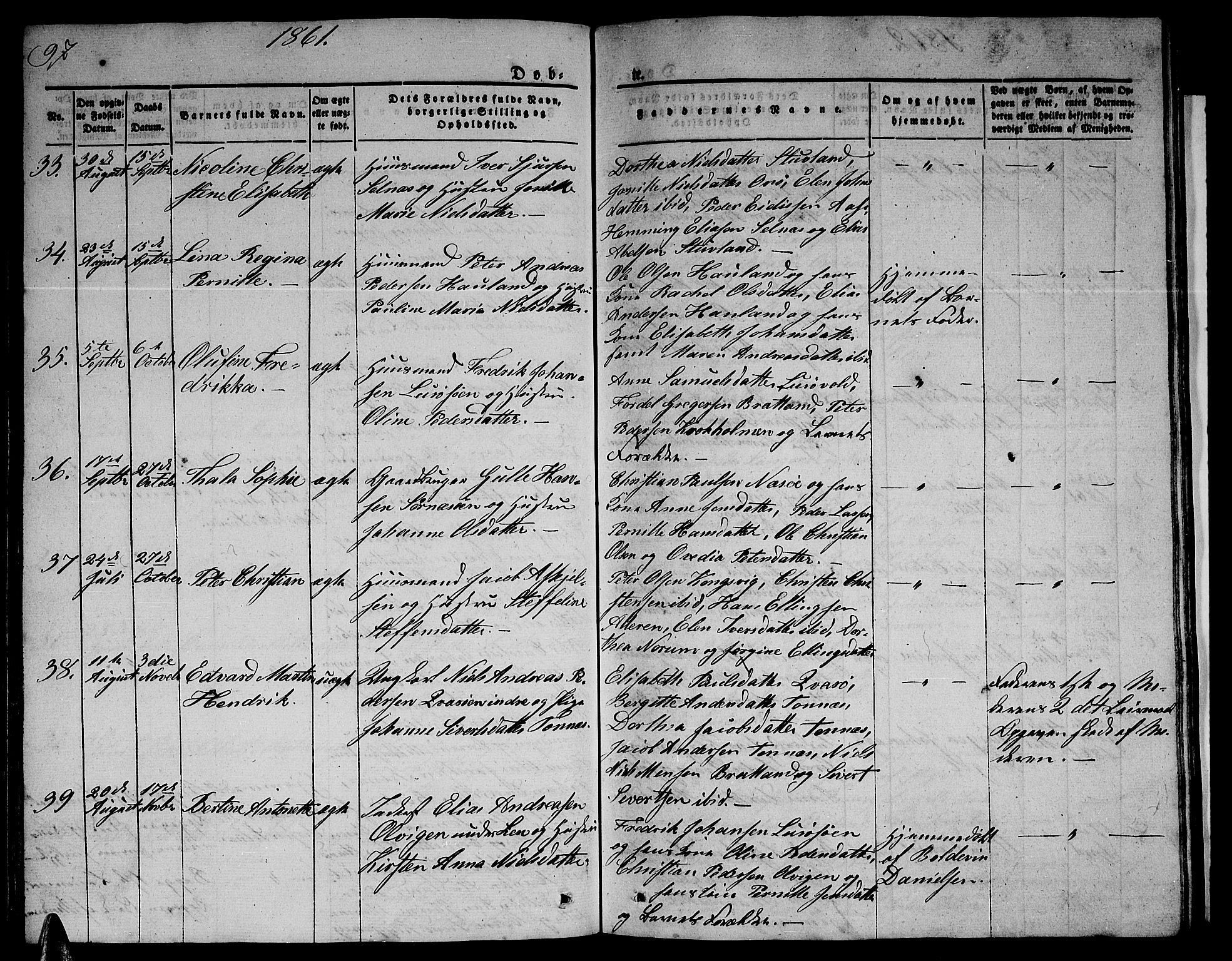 Ministerialprotokoller, klokkerbøker og fødselsregistre - Nordland, AV/SAT-A-1459/839/L0572: Klokkerbok nr. 839C02, 1841-1873, s. 97