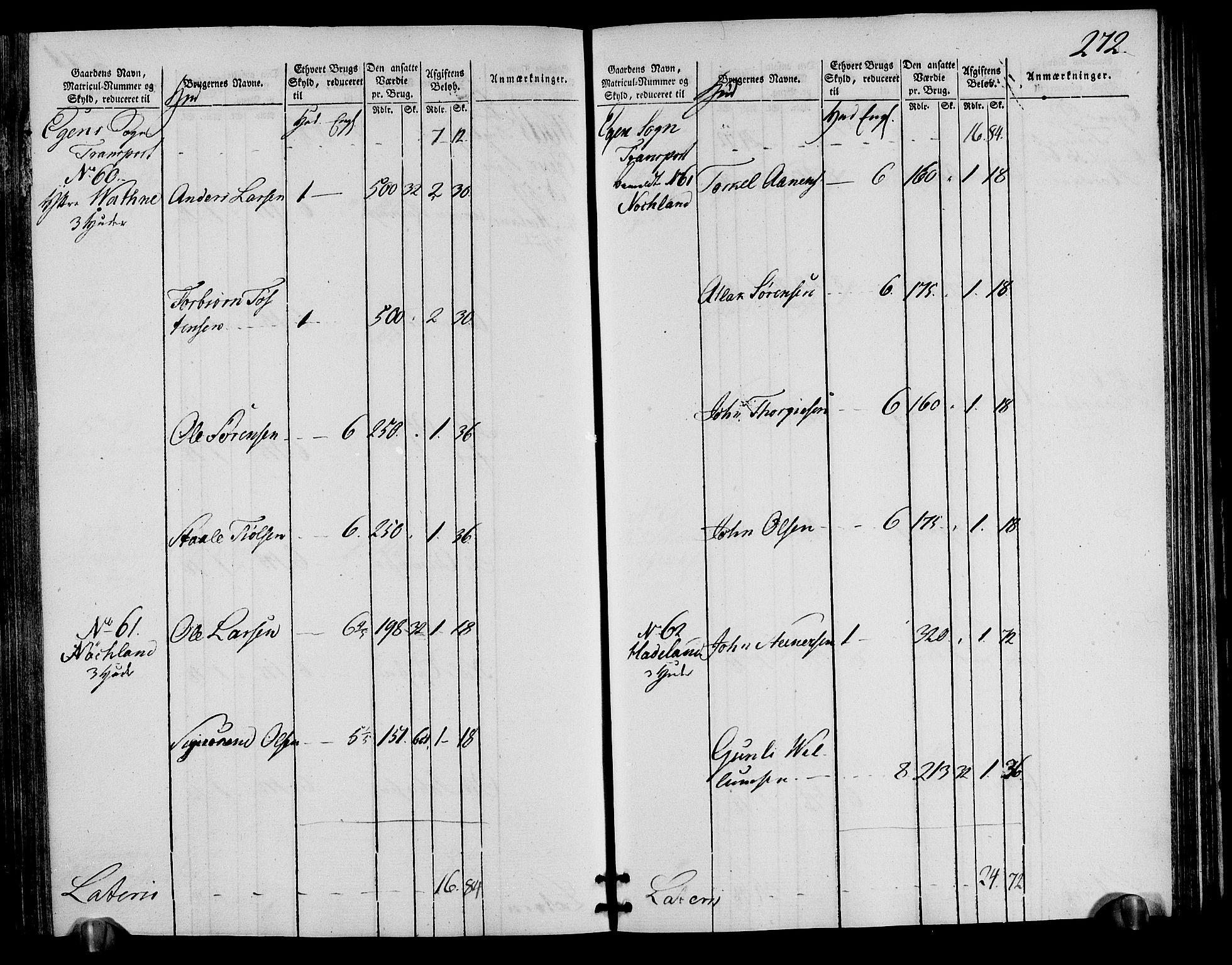 Rentekammeret inntil 1814, Realistisk ordnet avdeling, AV/RA-EA-4070/N/Ne/Nea/L0095: Lista fogderi. Oppebørselsregister, 1803-1804, s. 279