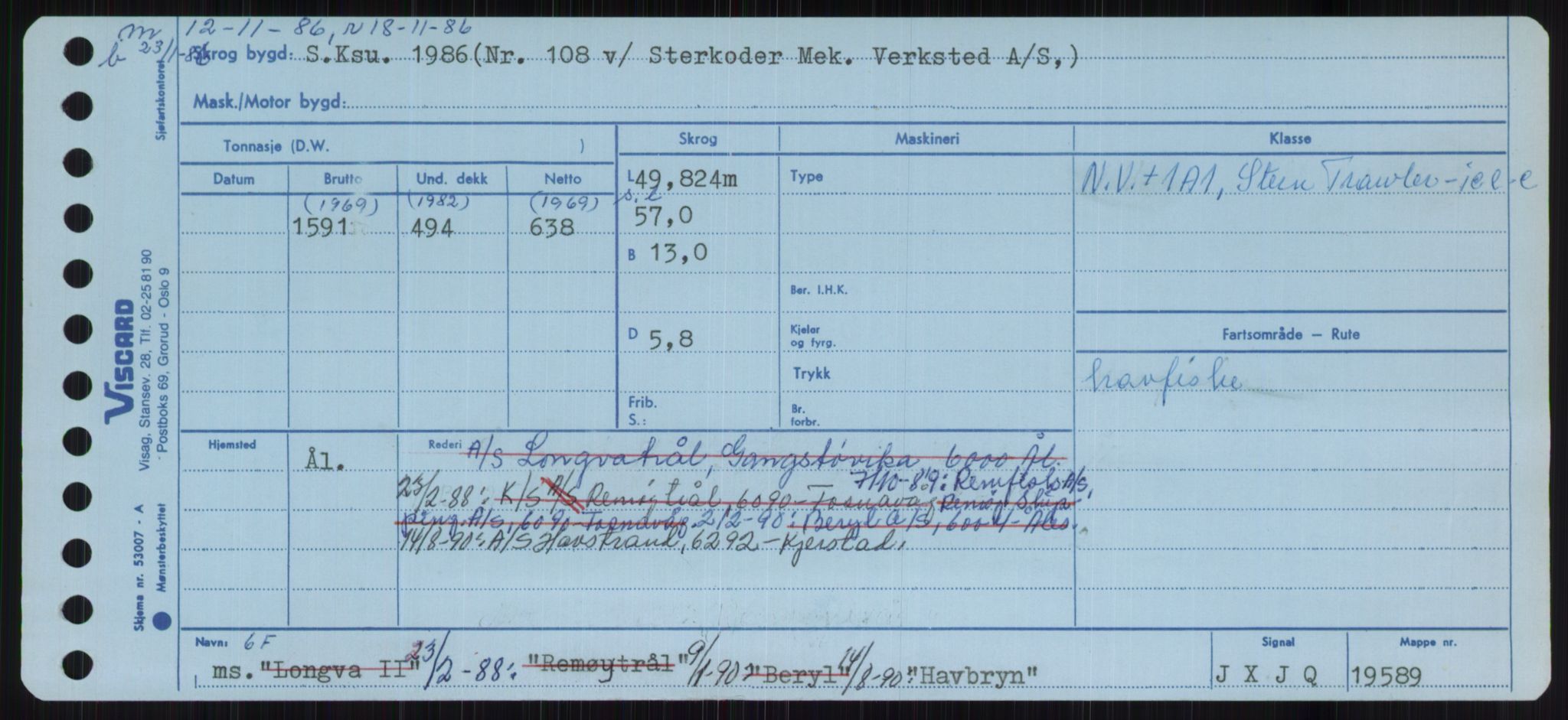 Sjøfartsdirektoratet med forløpere, Skipsmålingen, AV/RA-S-1627/H/Ha/L0002/0002: Fartøy, Eik-Hill / Fartøy, G-Hill, s. 591