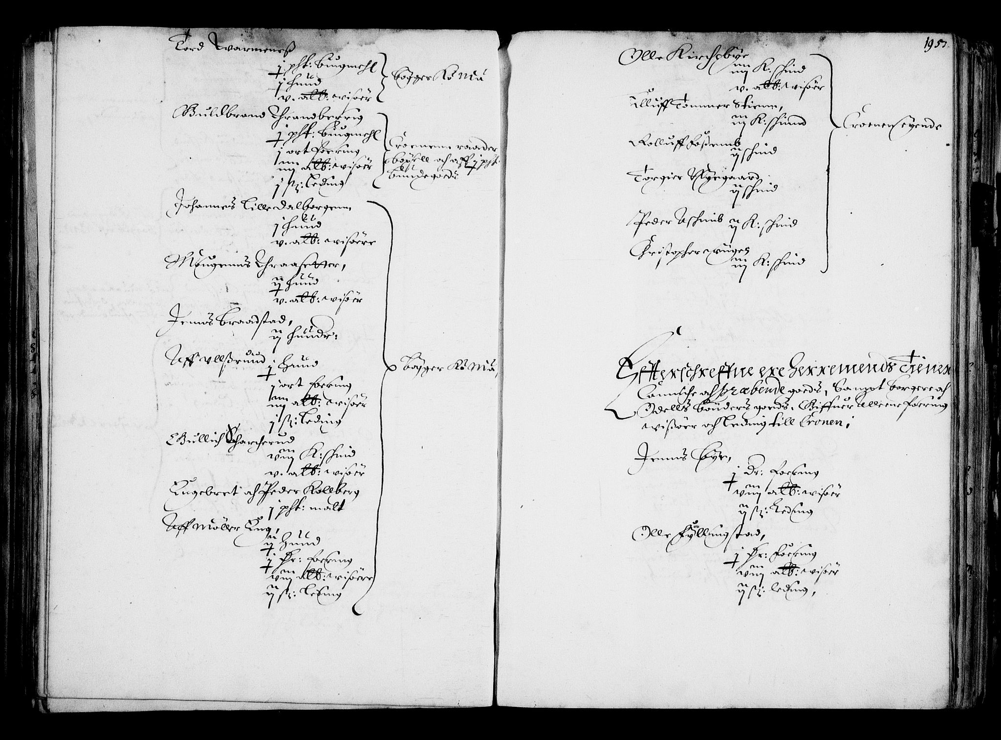 Rentekammeret inntil 1814, Realistisk ordnet avdeling, AV/RA-EA-4070/N/Na/L0001: [XI f]: Akershus stifts jordebok, 1652, s. 194b-195a