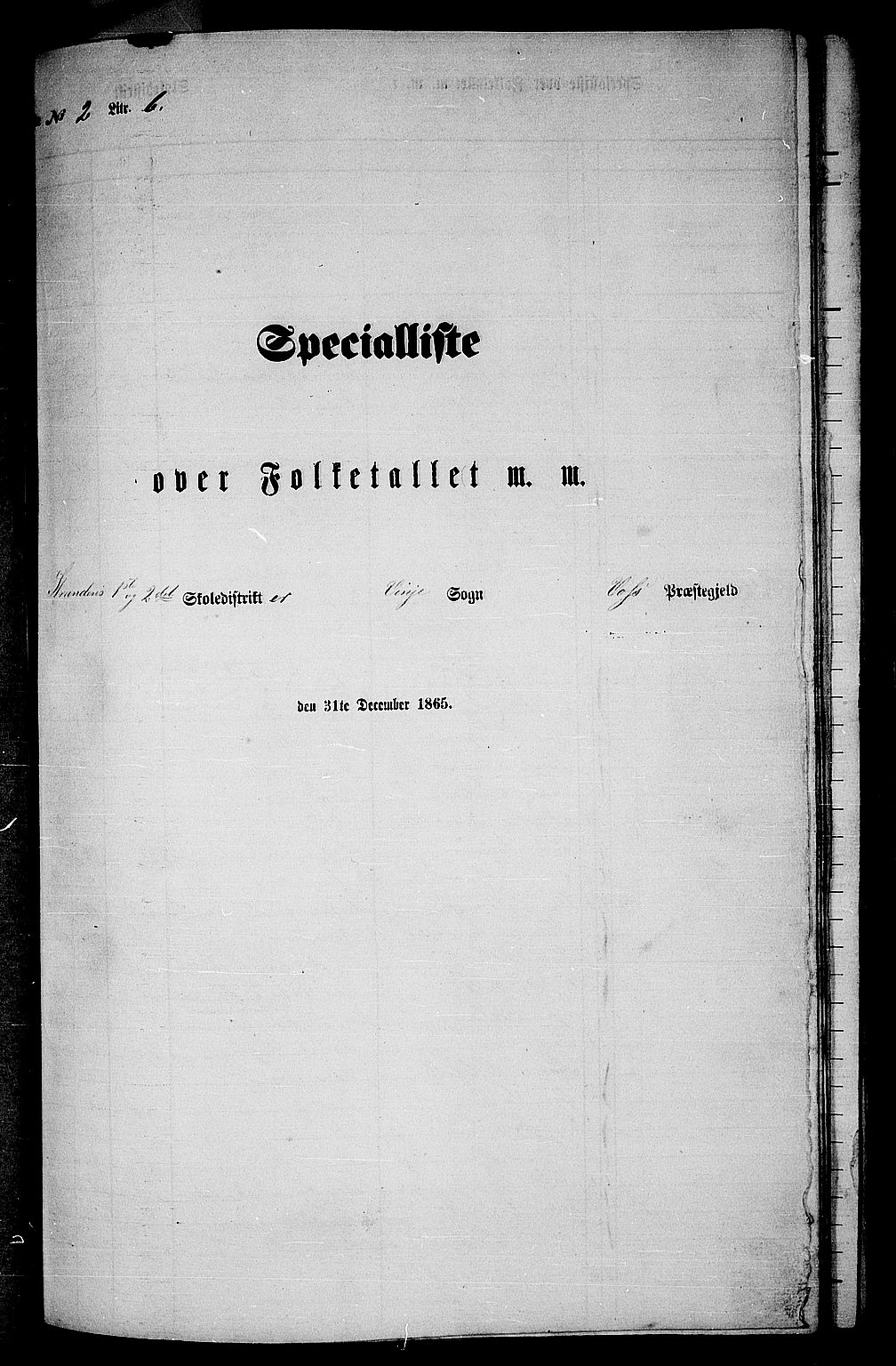 RA, Folketelling 1865 for 1235P Voss prestegjeld, 1865, s. 297