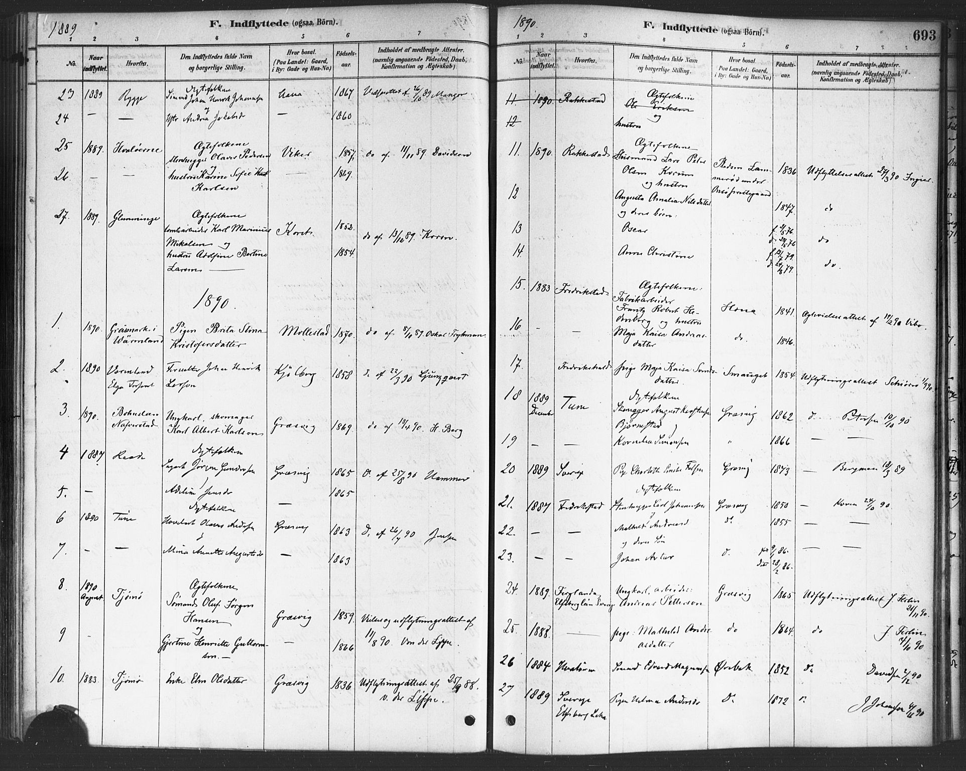 Onsøy prestekontor Kirkebøker, AV/SAO-A-10914/F/Fa/L0006: Ministerialbok nr. I 6, 1878-1898, s. 693