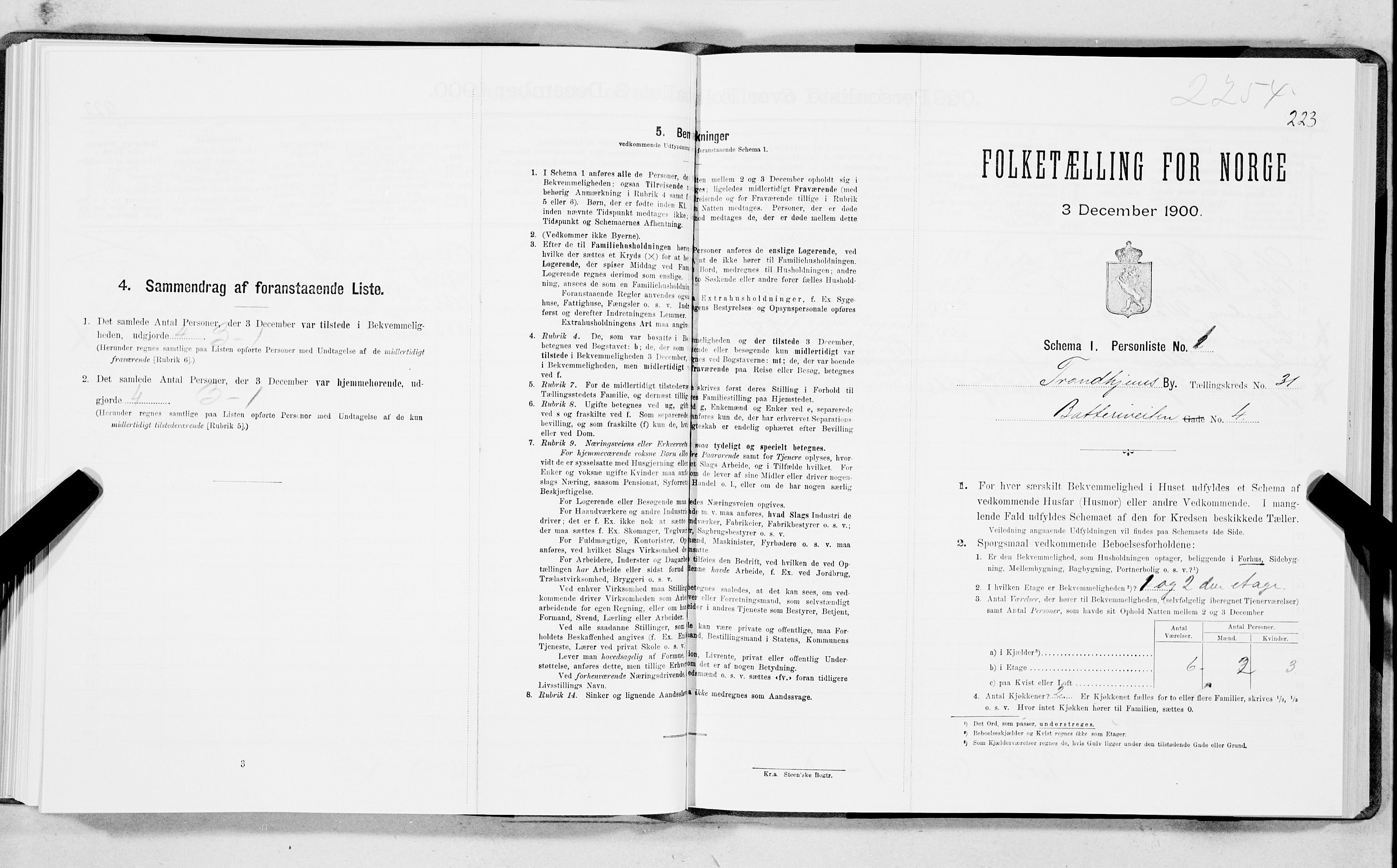SAT, Folketelling 1900 for 1601 Trondheim kjøpstad, 1900, s. 5122