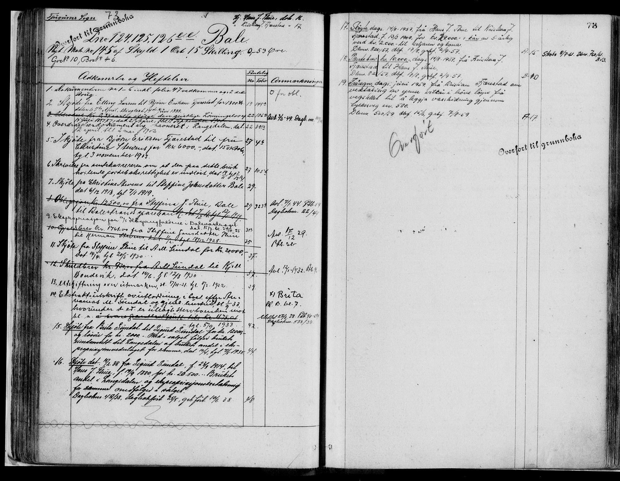 Ytre Sogn tingrett, AV/SAB-A-2601/1/G/Gaa/L0016: Panteregister nr. II.A.a.16, 1800-1950, s. 73