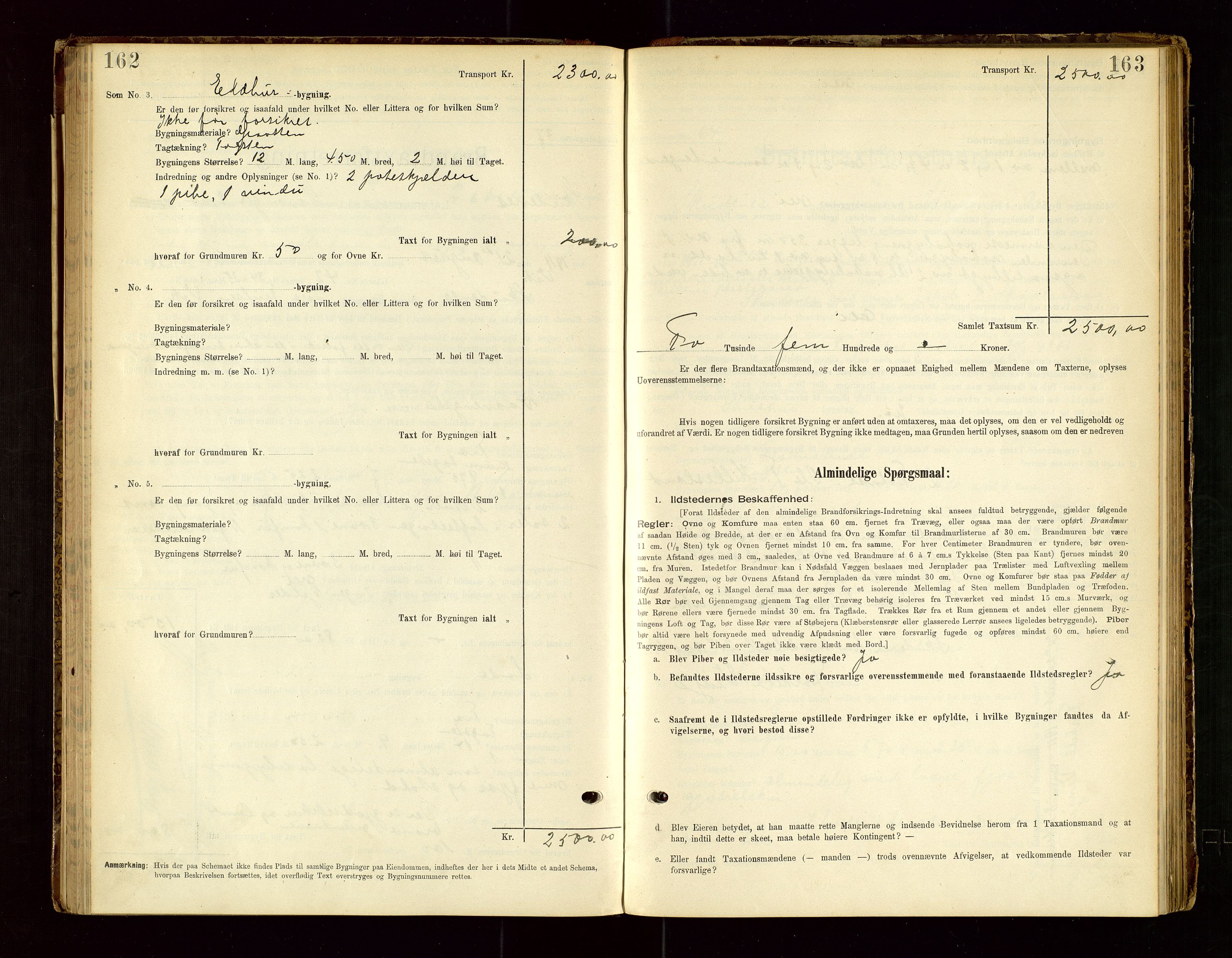 Skudenes lensmannskontor, SAST/A-100444/Gob/L0001: "Brandtaxationsprotokoll", 1895-1924, s. 162-163