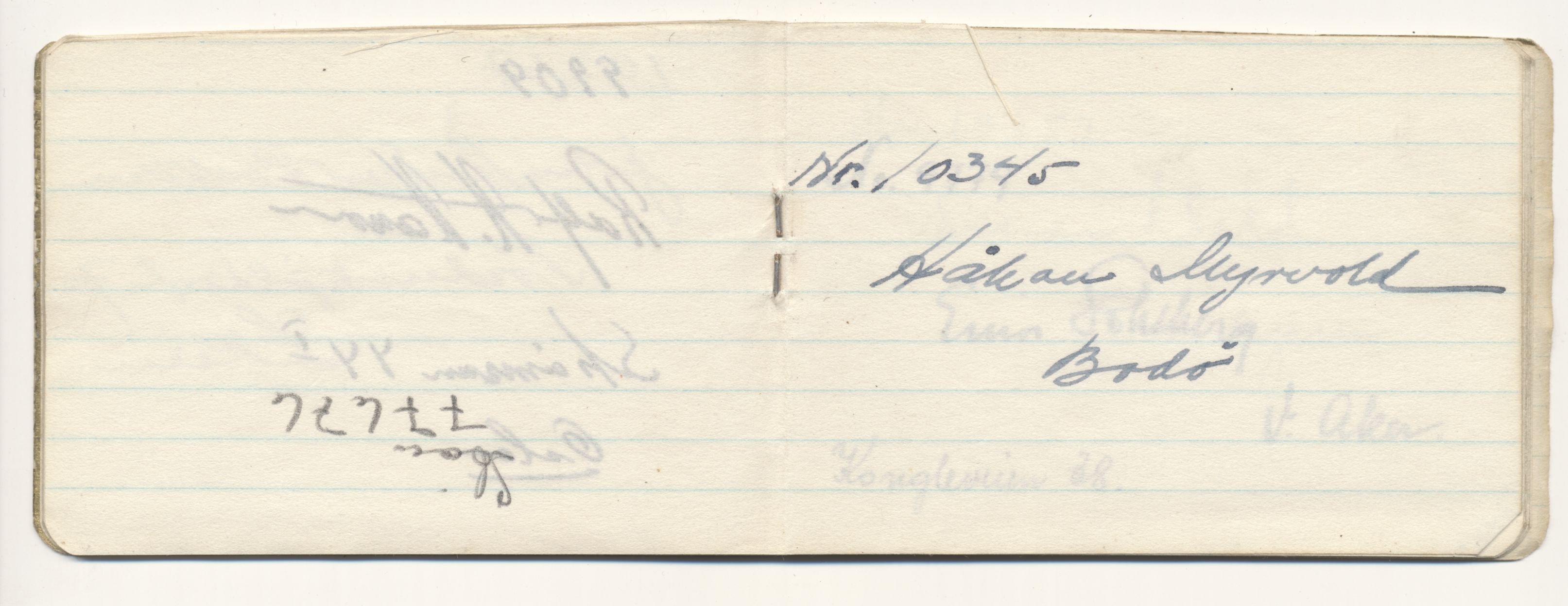 Falstadsenteret, dokumentsamling, FSM/A-001/F/L0494: Fredriksen, Ragna (f. 1922) og Gunnar (f. 1921), 1944-1945