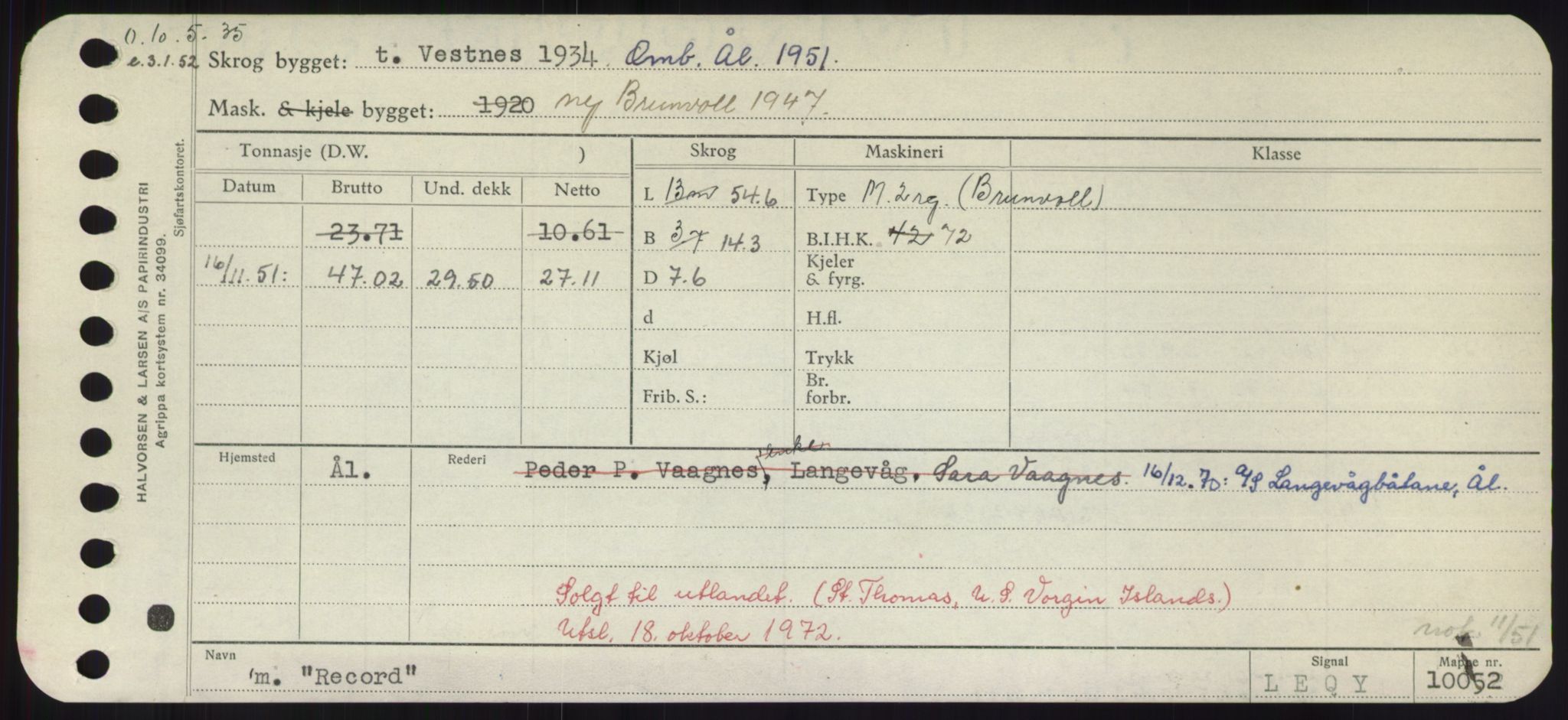 Sjøfartsdirektoratet med forløpere, Skipsmålingen, RA/S-1627/H/Hd/L0030: Fartøy, Q-Riv, s. 305