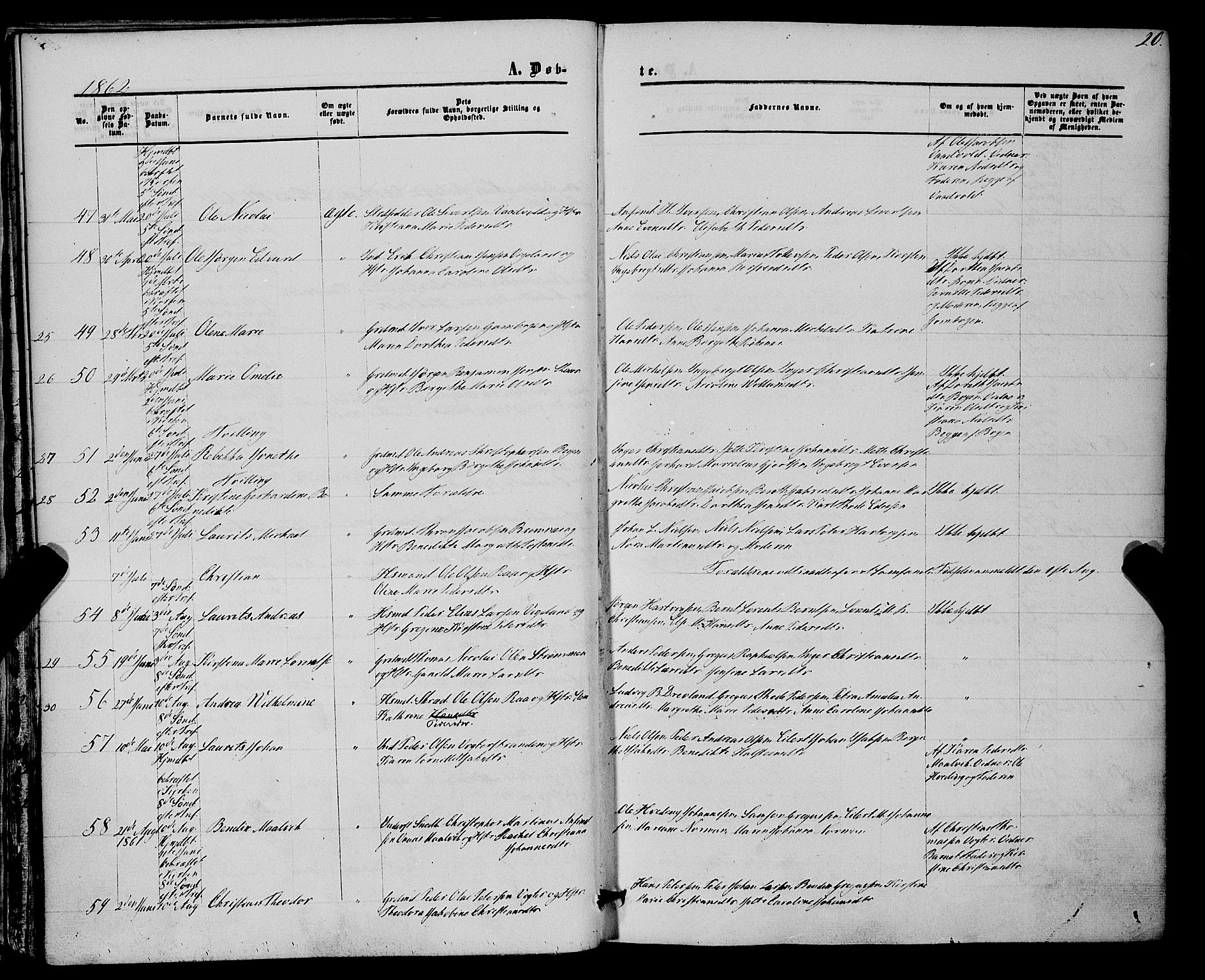 Kvæfjord sokneprestkontor, AV/SATØ-S-1323/G/Ga/Gaa/L0004kirke: Ministerialbok nr. 4, 1857-1877, s. 20