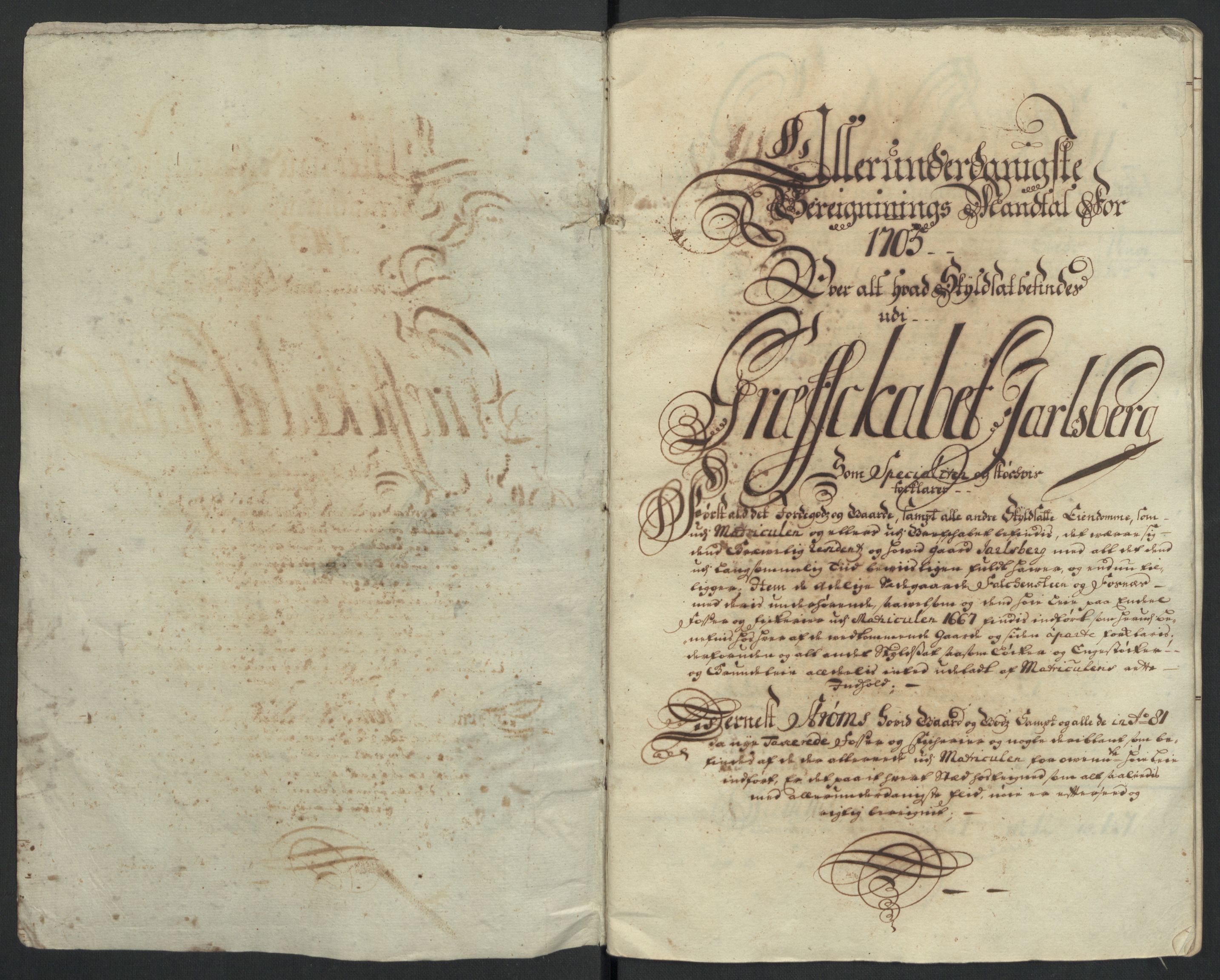 Rentekammeret inntil 1814, Reviderte regnskaper, Fogderegnskap, RA/EA-4092/R32/L1871: Fogderegnskap Jarlsberg grevskap, 1703-1705, s. 411