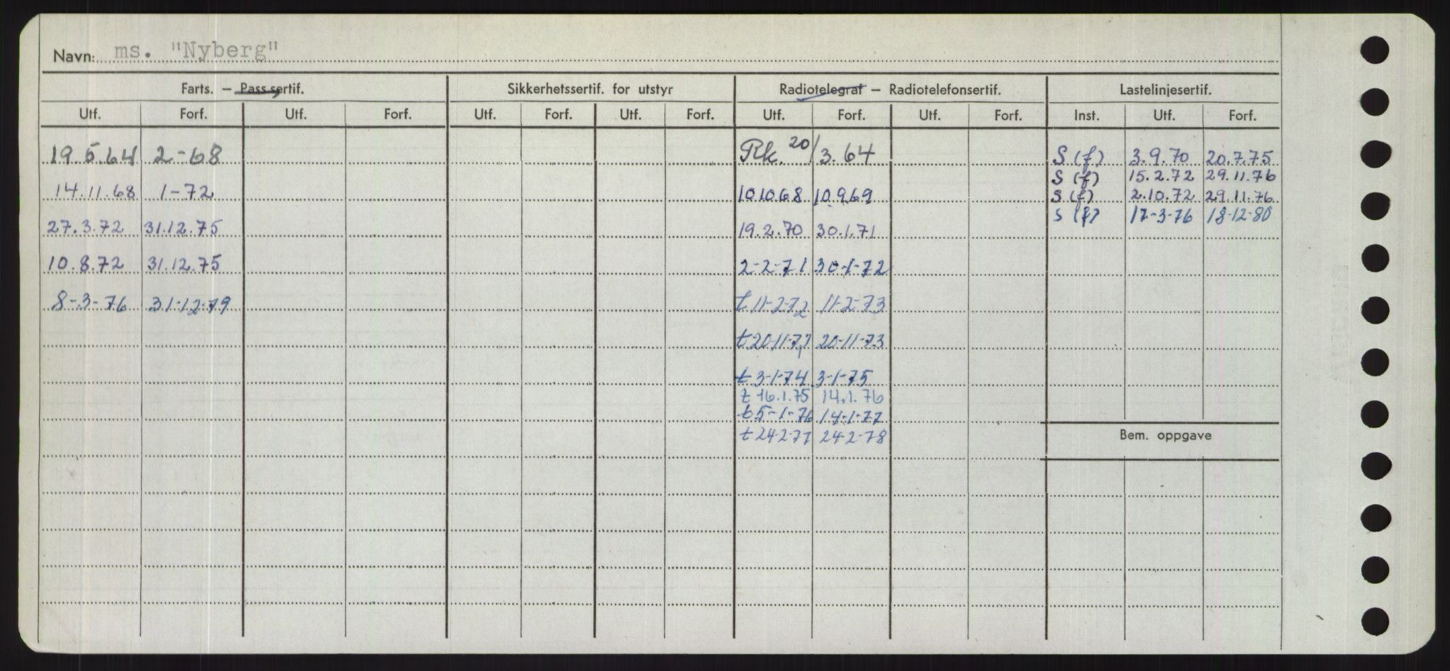 Sjøfartsdirektoratet med forløpere, Skipsmålingen, RA/S-1627/H/Hd/L0027: Fartøy, Norhop-Nør, s. 336