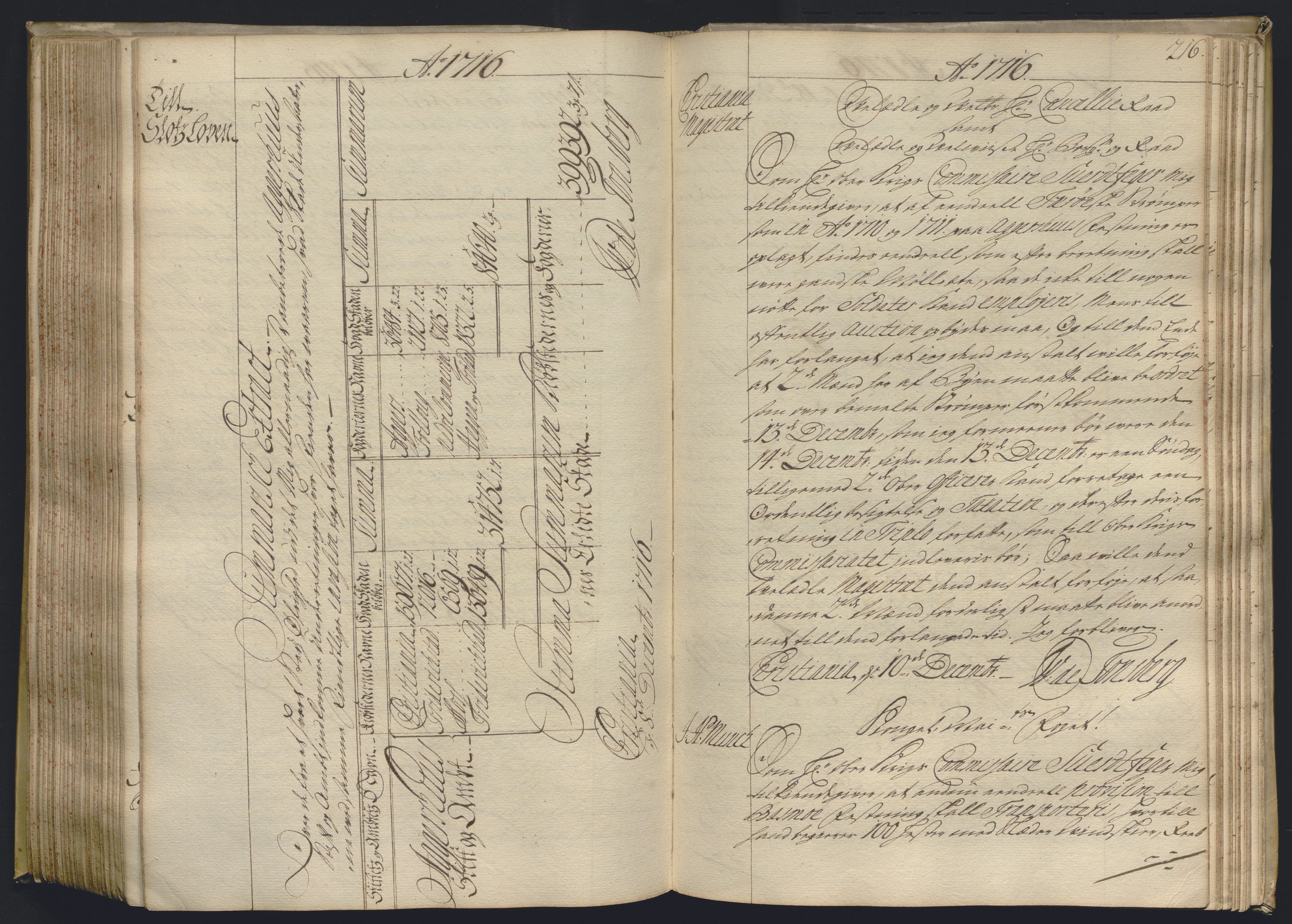 Kristiania stiftamt, AV/SAO-A-10386/B/Ba/L0004: Kopibok, 1715-1717, s. 215b-216a