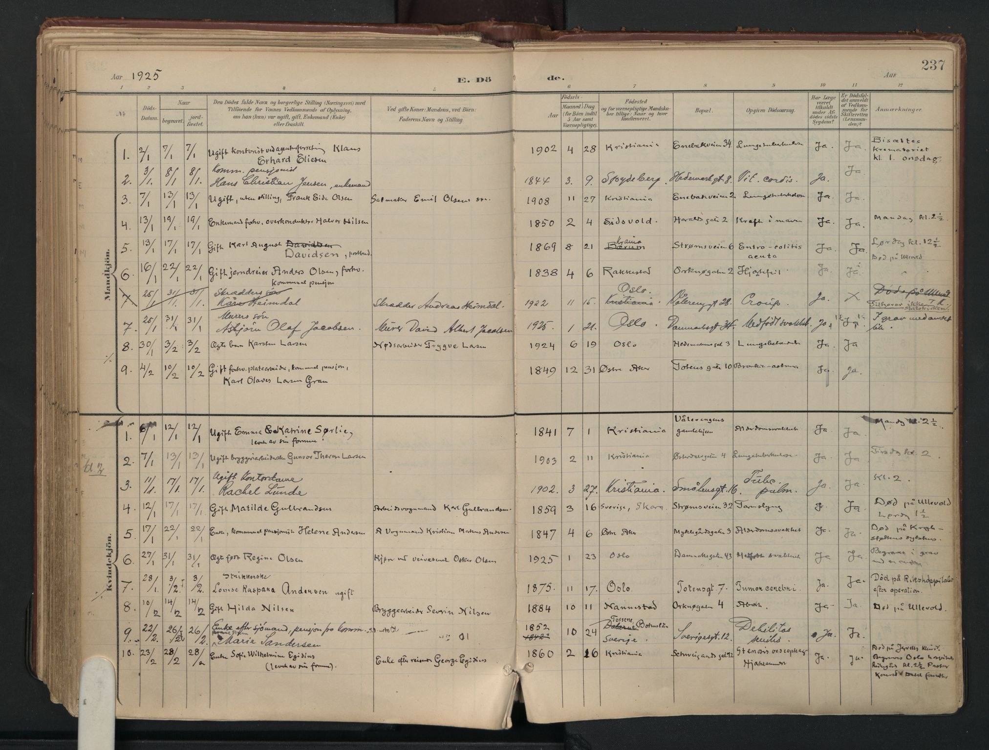 Vålerengen prestekontor Kirkebøker, AV/SAO-A-10878/F/Fa/L0003: Ministerialbok nr. 3, 1899-1930, s. 237