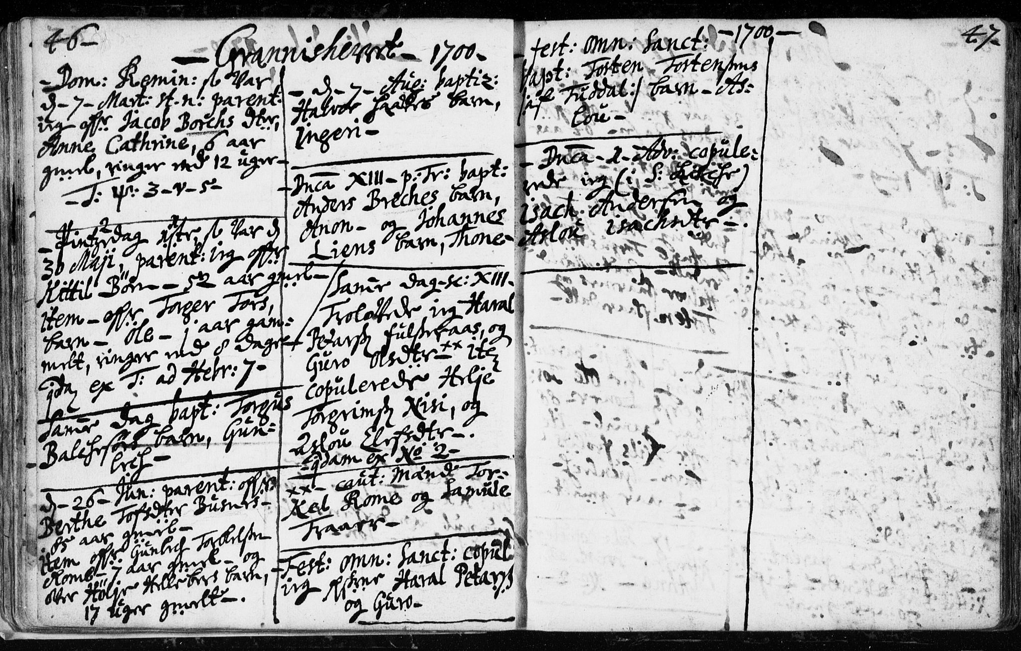 Hjartdal kirkebøker, SAKO/A-270/F/Fa/L0001: Ministerialbok nr. I 1, 1685-1714, s. 46-47