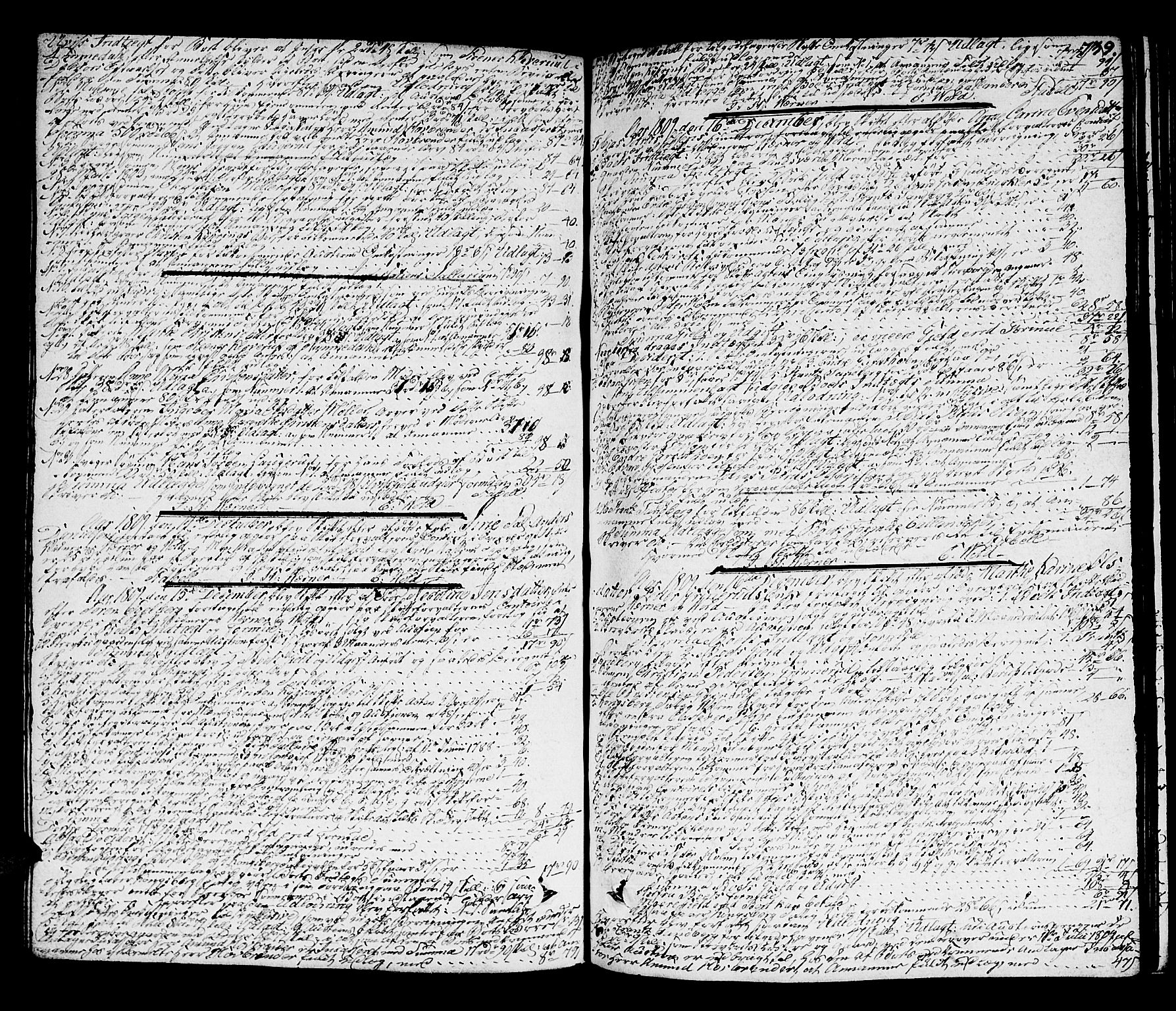 Kongsberg byfogd, SAKO/A-84/H/Hd/L0001A: Skifteutlodningsprotokoll, 1801-1813, s. 738b-739a