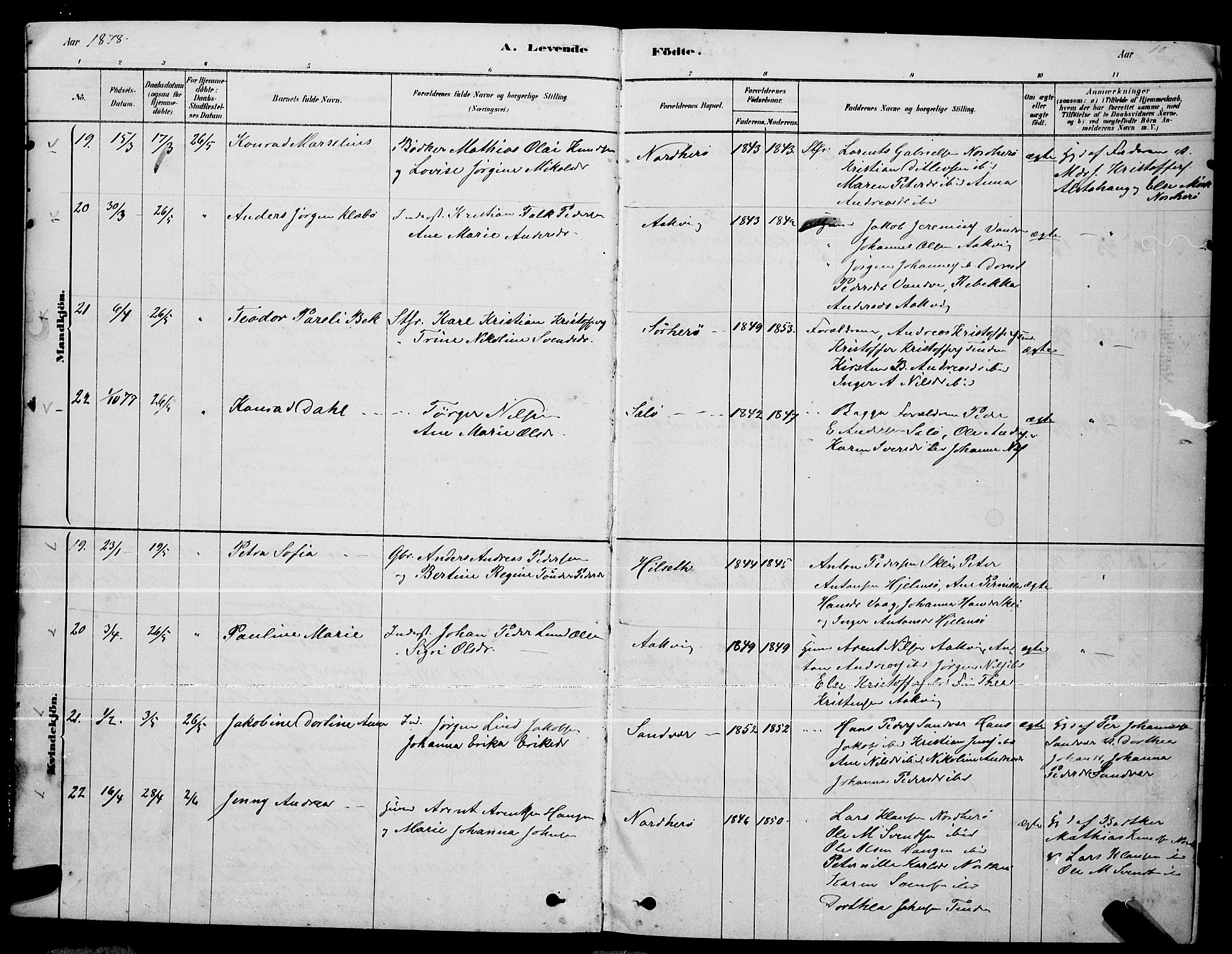 Ministerialprotokoller, klokkerbøker og fødselsregistre - Nordland, AV/SAT-A-1459/834/L0513: Klokkerbok nr. 834C04, 1877-1892, s. 10