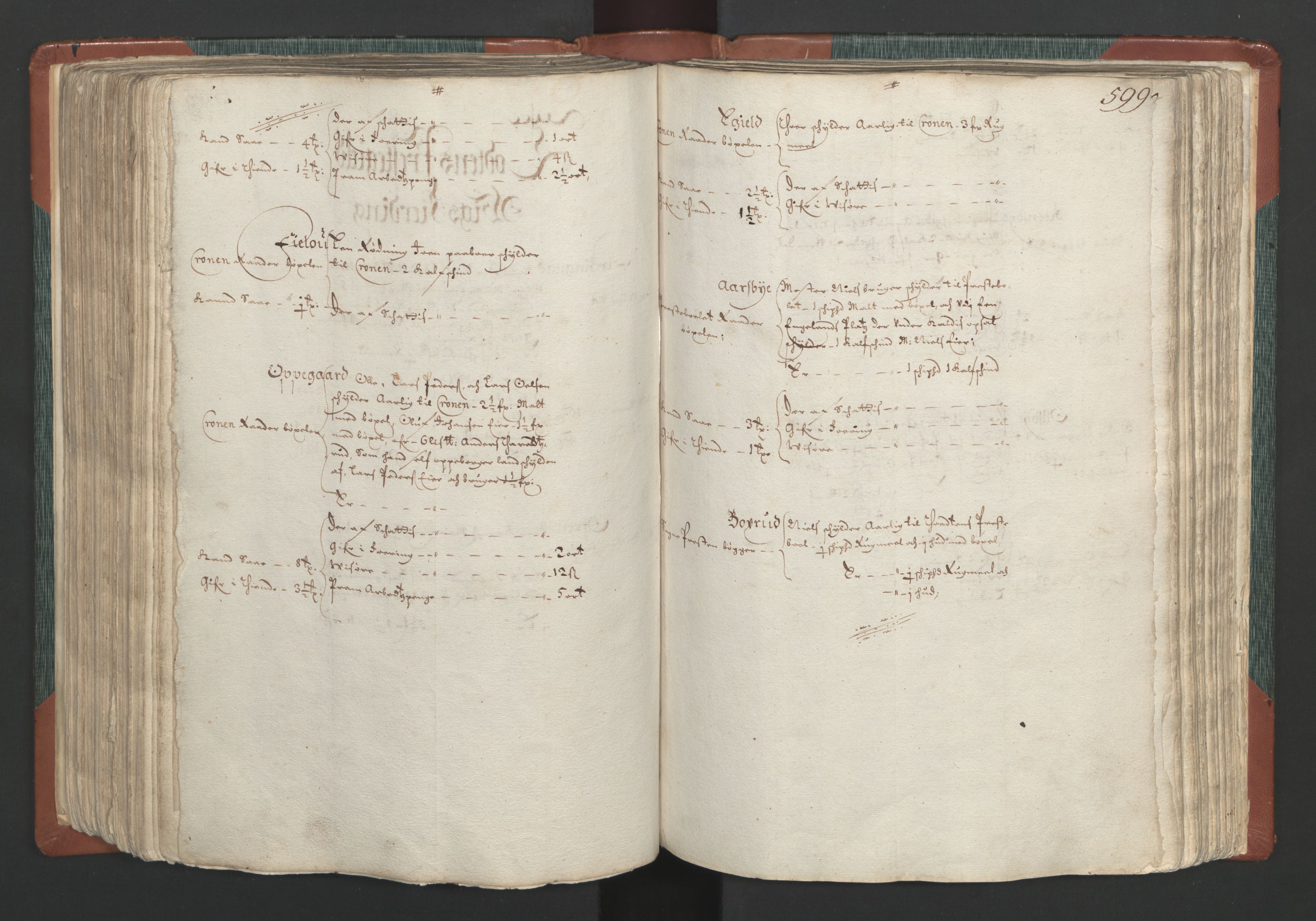 Rentekammeret inntil 1814, Realistisk ordnet avdeling, AV/RA-EA-4070/L/L0009: Oppland lagdømme. Alminnelig jordebok med skatteligning for Solør, Østerdal, Hadeland og Valdres., 1661, s. 598b-599a