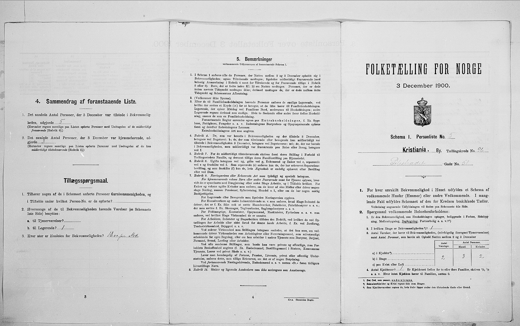 SAO, Folketelling 1900 for 0301 Kristiania kjøpstad, 1900, s. 71738