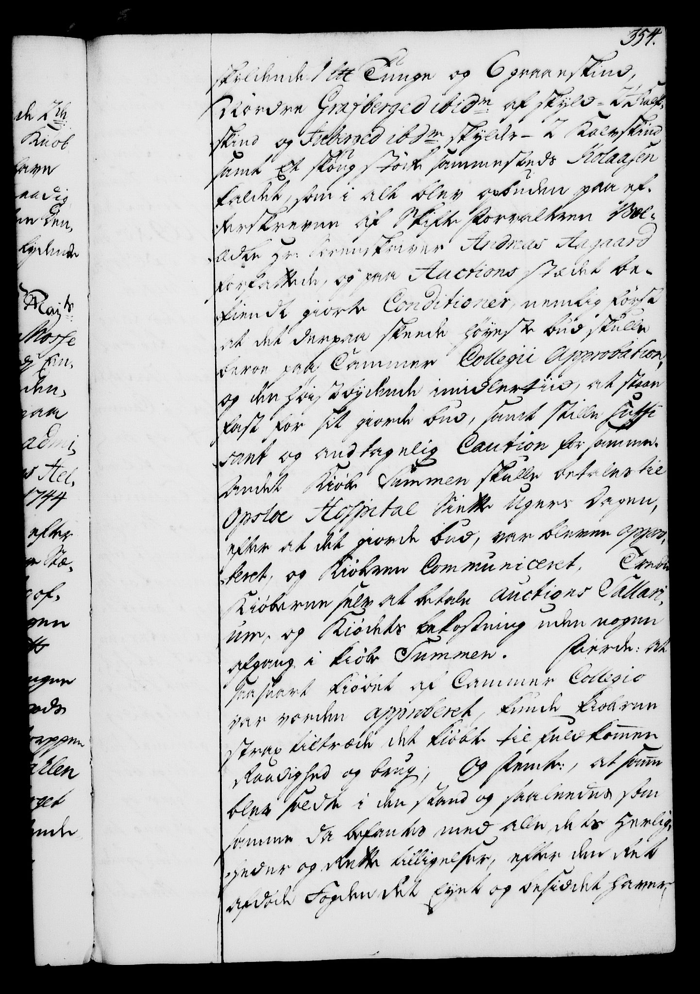 Rentekammeret, Kammerkanselliet, AV/RA-EA-3111/G/Gg/Gga/L0005: Norsk ekspedisjonsprotokoll med register (merket RK 53.5), 1741-1749, s. 354