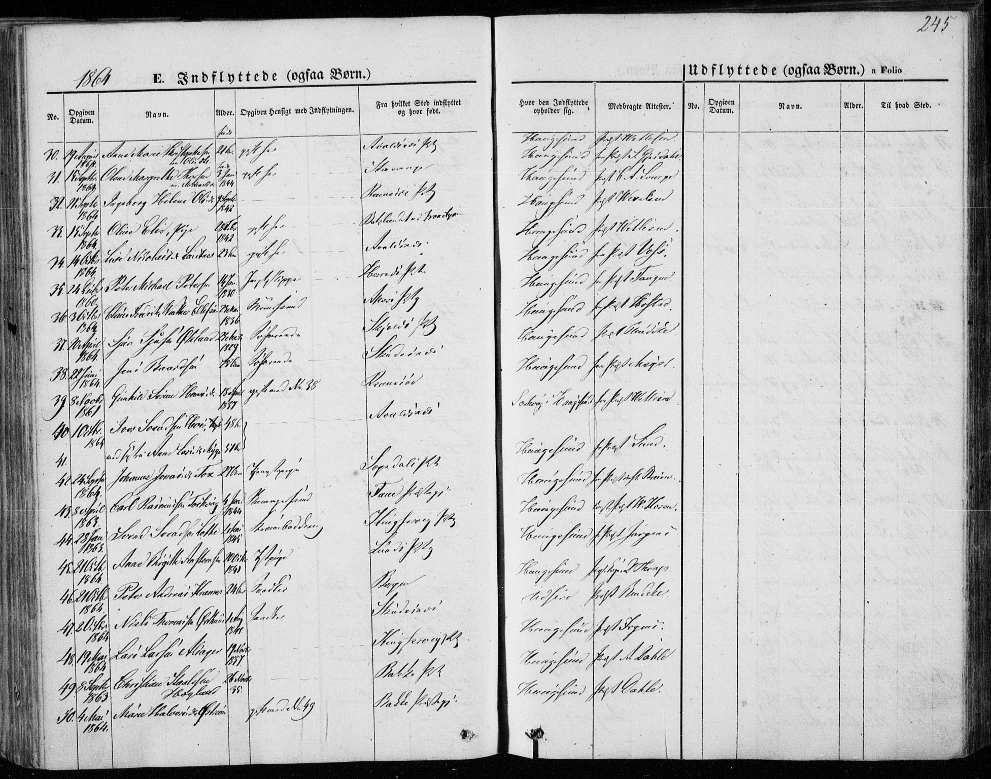 Torvastad sokneprestkontor, AV/SAST-A -101857/H/Ha/Haa/L0011: Ministerialbok nr. A 11, 1857-1866, s. 245
