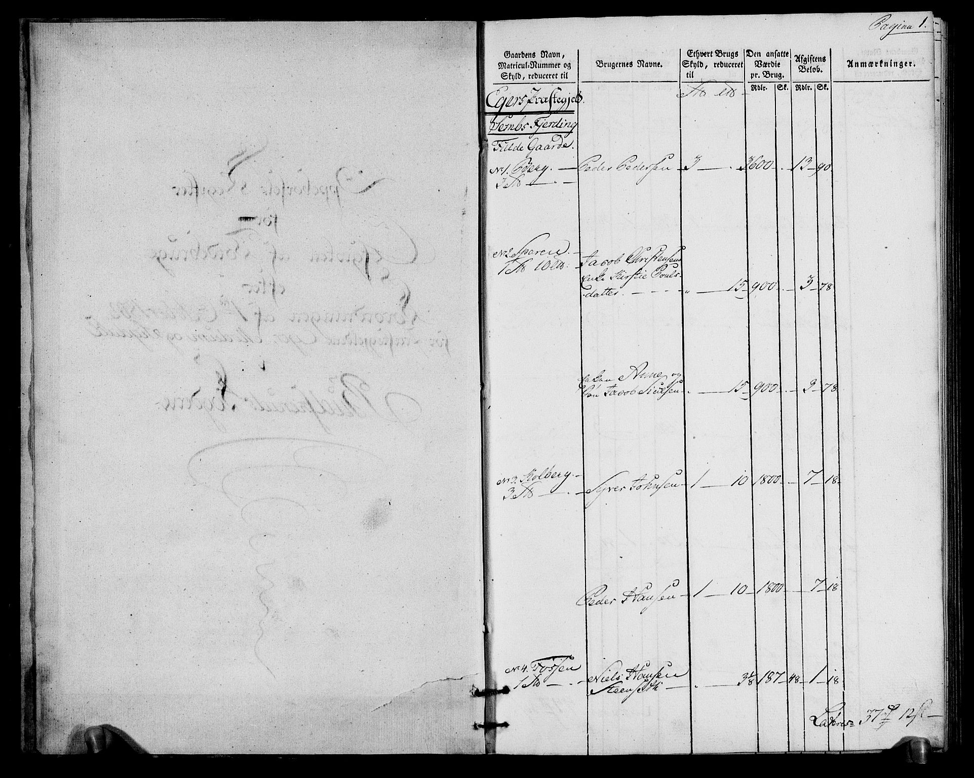 Rentekammeret inntil 1814, Realistisk ordnet avdeling, RA/EA-4070/N/Ne/Nea/L0065: Buskerud fogderi. Oppebørselsregister for Eiker, Modum og Sigdal prestegjeld, 1803-1804, s. 4