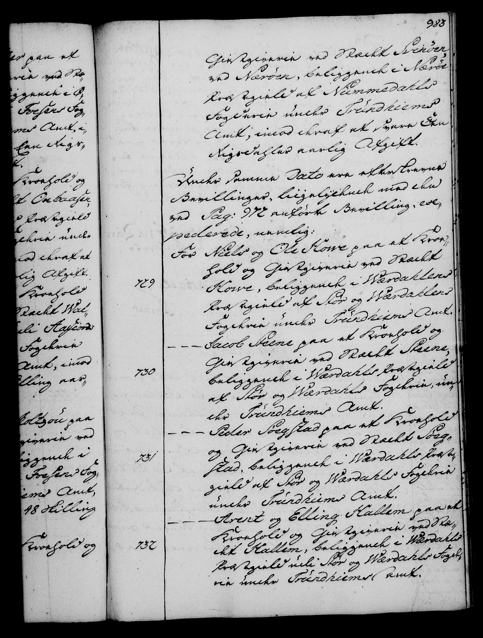 Rentekammeret, Kammerkanselliet, RA/EA-3111/G/Gg/Gga/L0006: Norsk ekspedisjonsprotokoll med register (merket RK 53.6), 1749-1759, s. 983