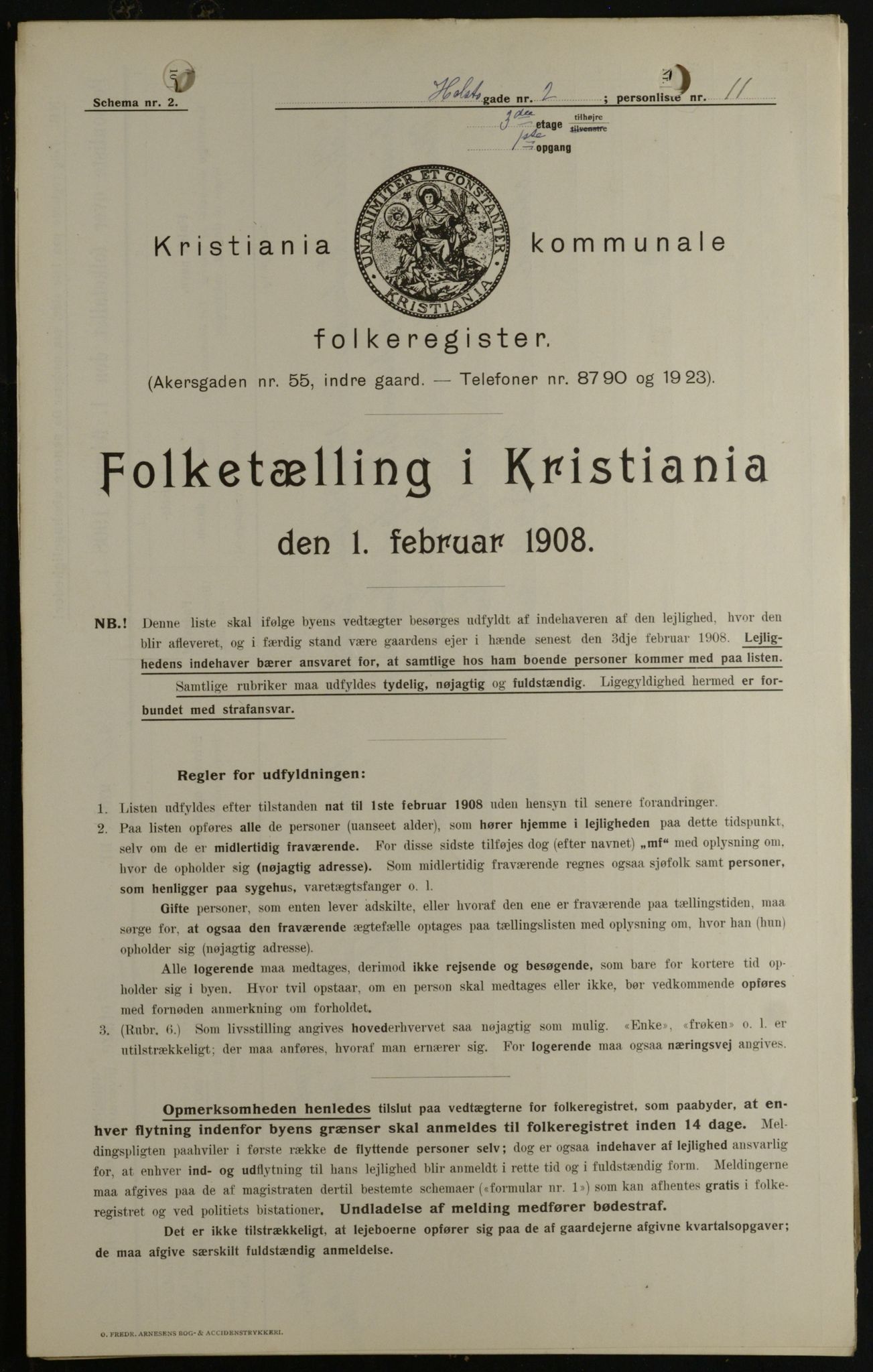 OBA, Kommunal folketelling 1.2.1908 for Kristiania kjøpstad, 1908, s. 36828