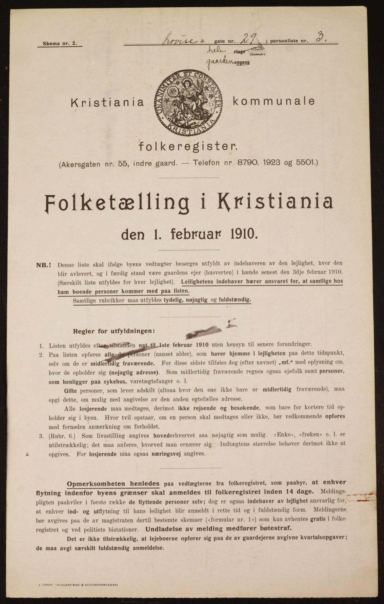 OBA, Kommunal folketelling 1.2.1910 for Kristiania, 1910, s. 56416