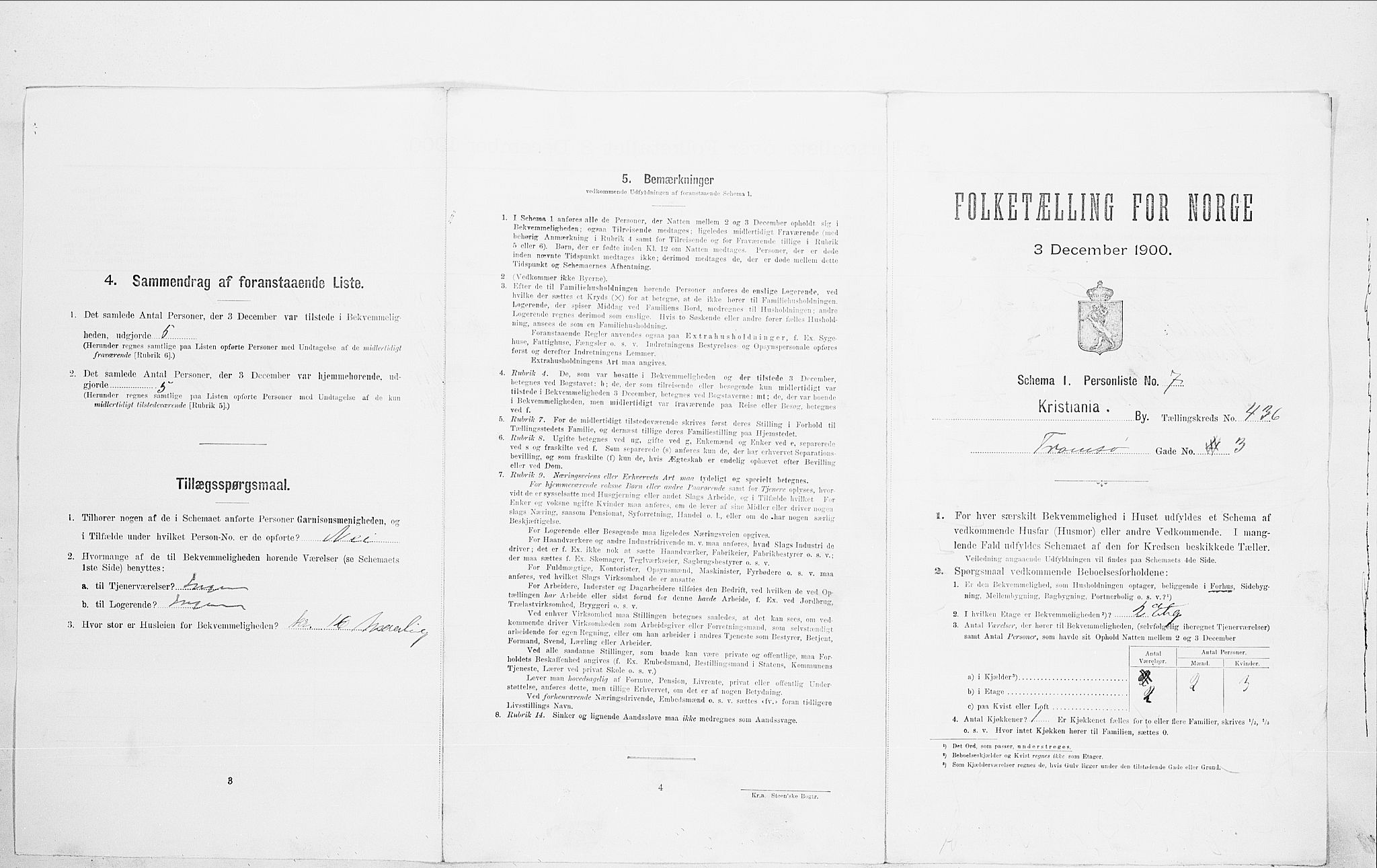 SAO, Folketelling 1900 for 0301 Kristiania kjøpstad, 1900, s. 103791