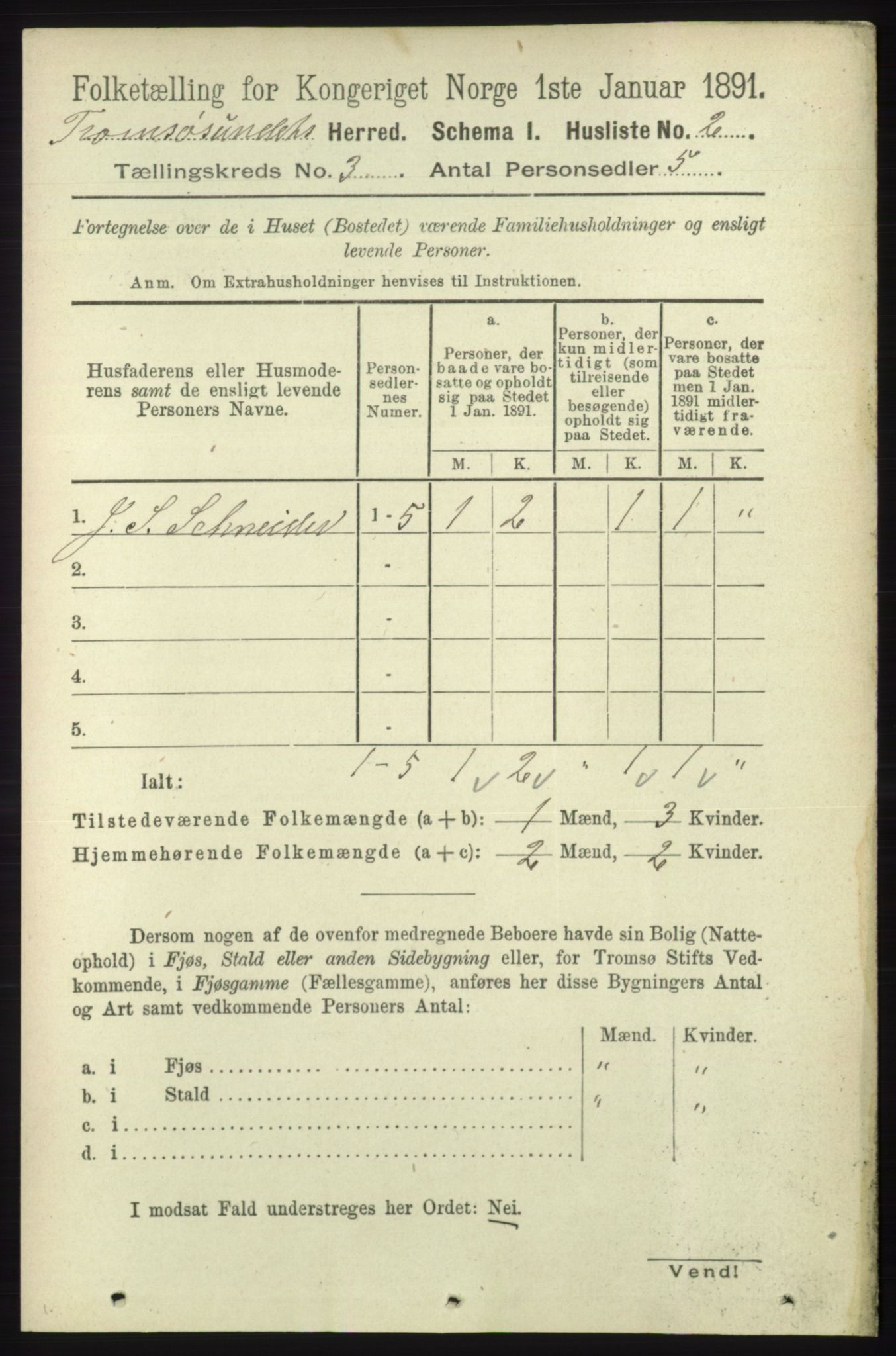 RA, Folketelling 1891 for 1934 Tromsøysund herred, 1891, s. 938