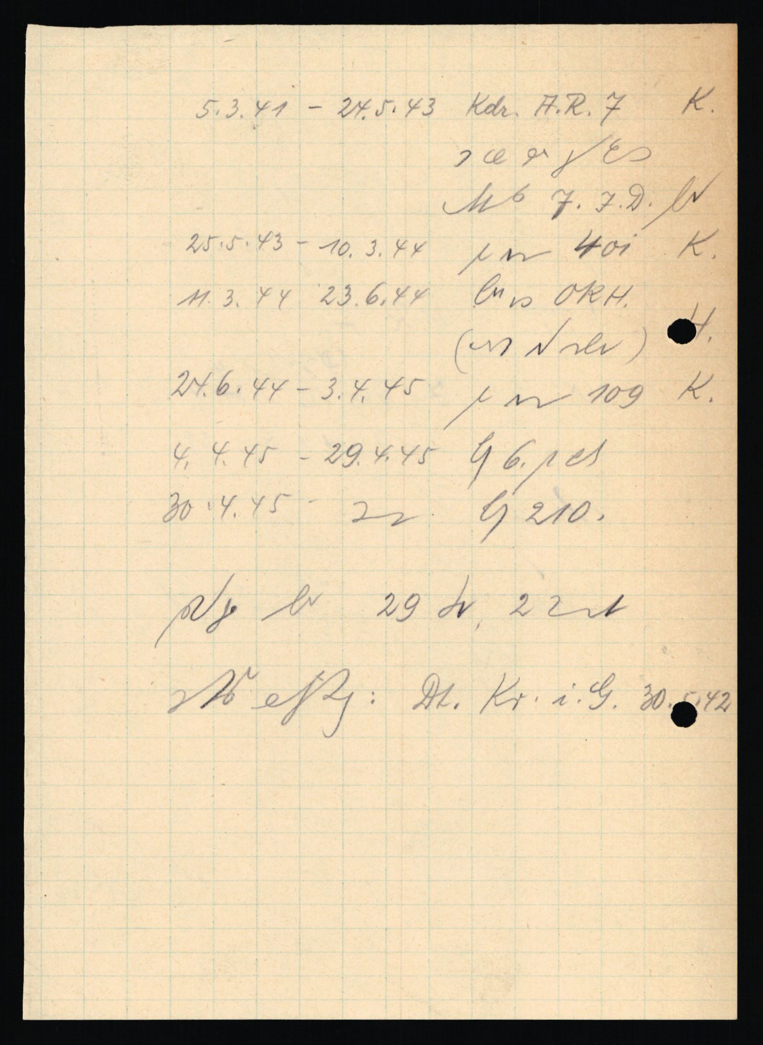 Forsvarets Overkommando. 2 kontor. Arkiv 11.4. Spredte tyske arkivsaker, AV/RA-RAFA-7031/D/Dar/Dara/L0019: Personalbøker og diverse, 1940-1945, s. 113