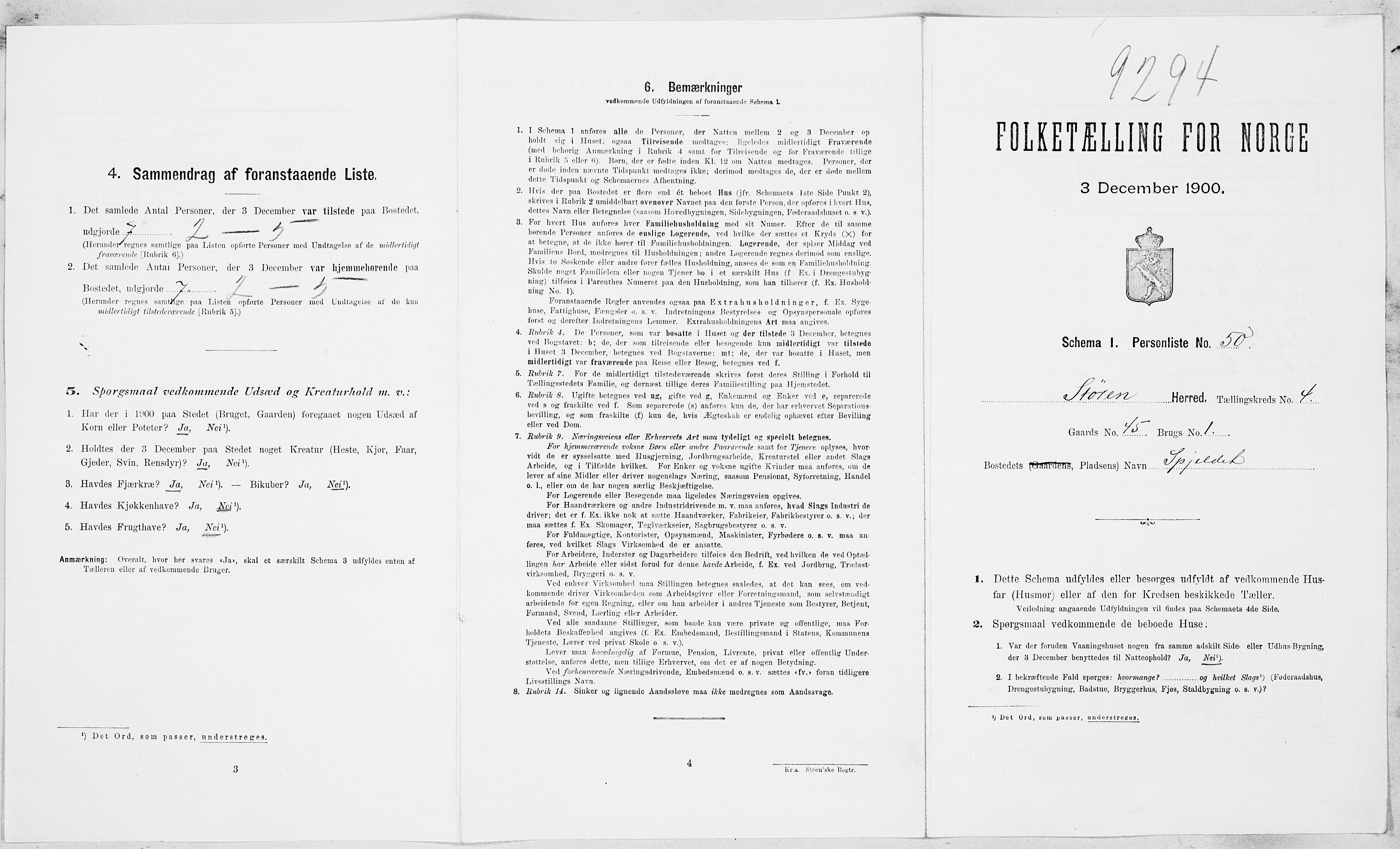 SAT, Folketelling 1900 for 1648 Støren herred, 1900, s. 413