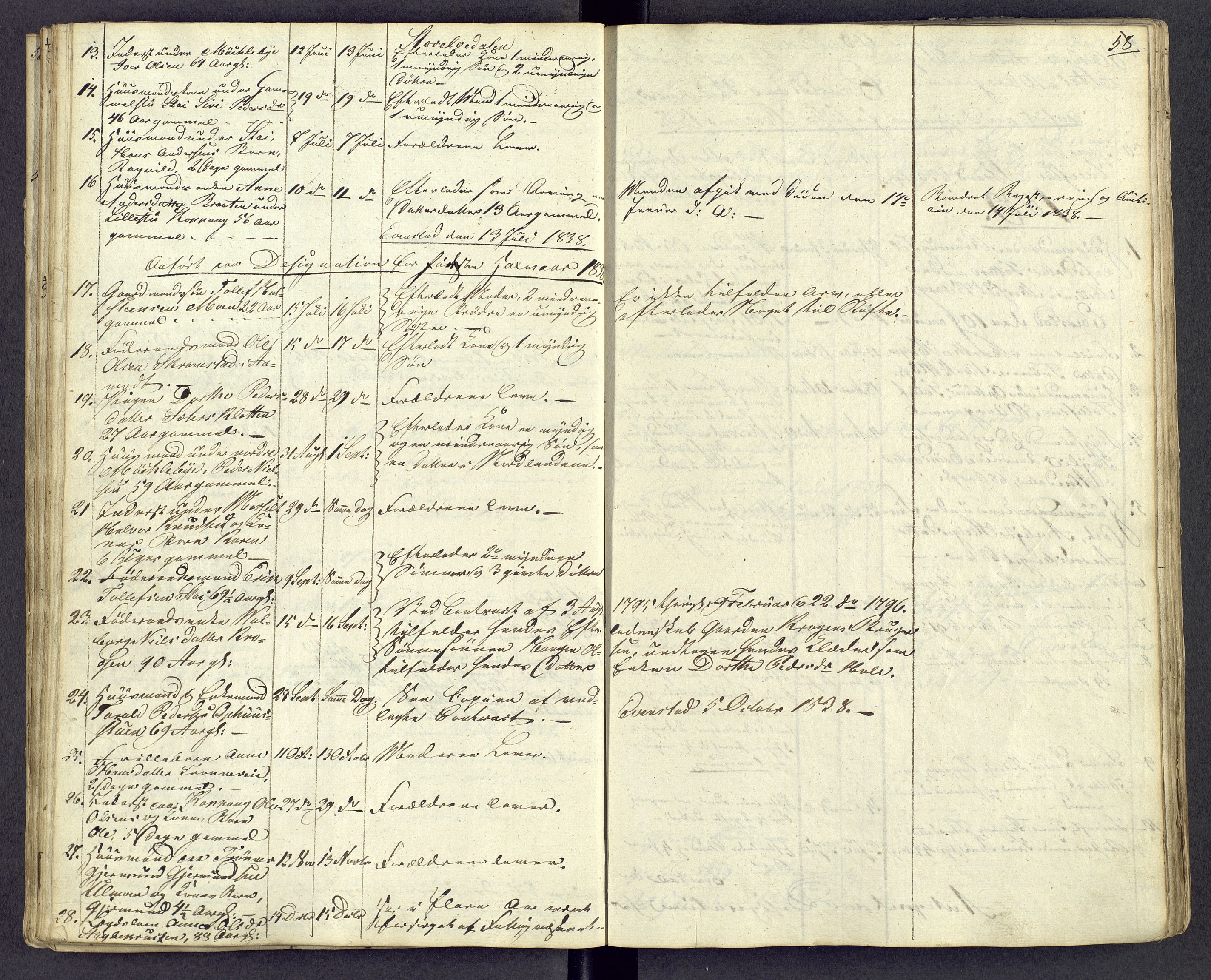 Østerdalen sorenskriveri, AV/SAH-TING-032/J/Jd/L0004: Dødsfallsjournal, 1834-1843, s. 58