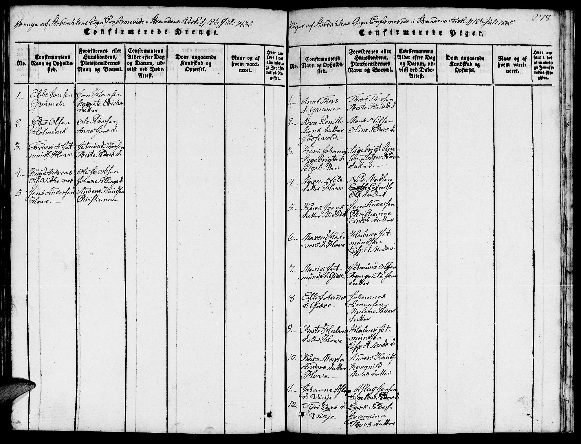 Ministerialprotokoller, klokkerbøker og fødselsregistre - Møre og Romsdal, AV/SAT-A-1454/520/L0289: Klokkerbok nr. 520C01, 1817-1837, s. 278