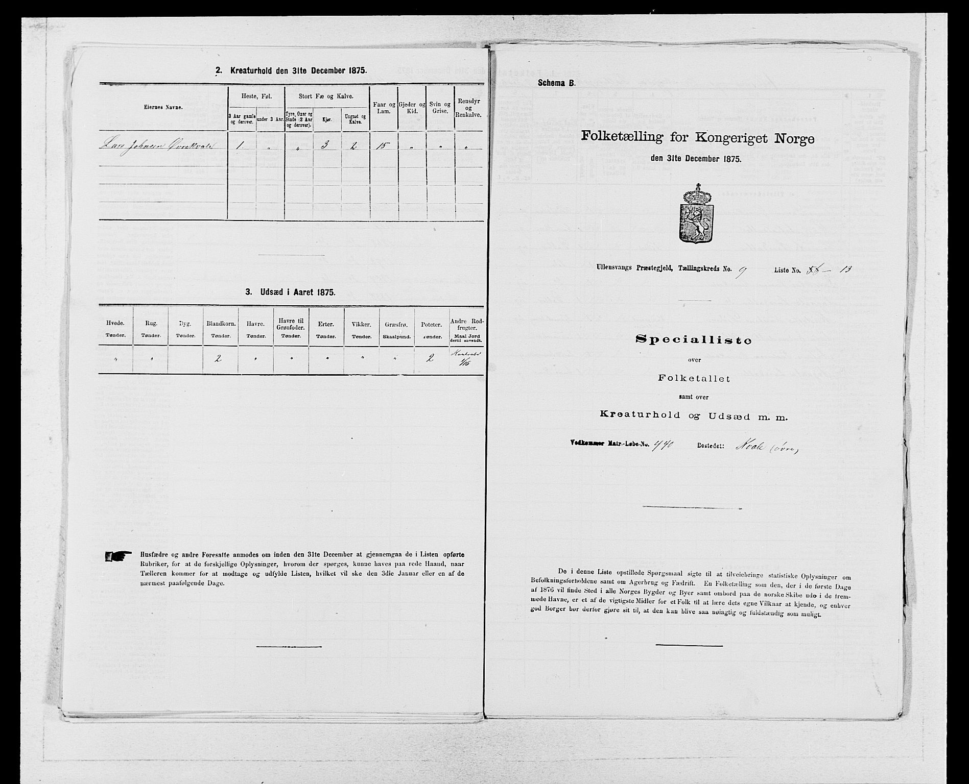 SAB, Folketelling 1875 for 1230P Ullensvang prestegjeld, 1875, s. 959