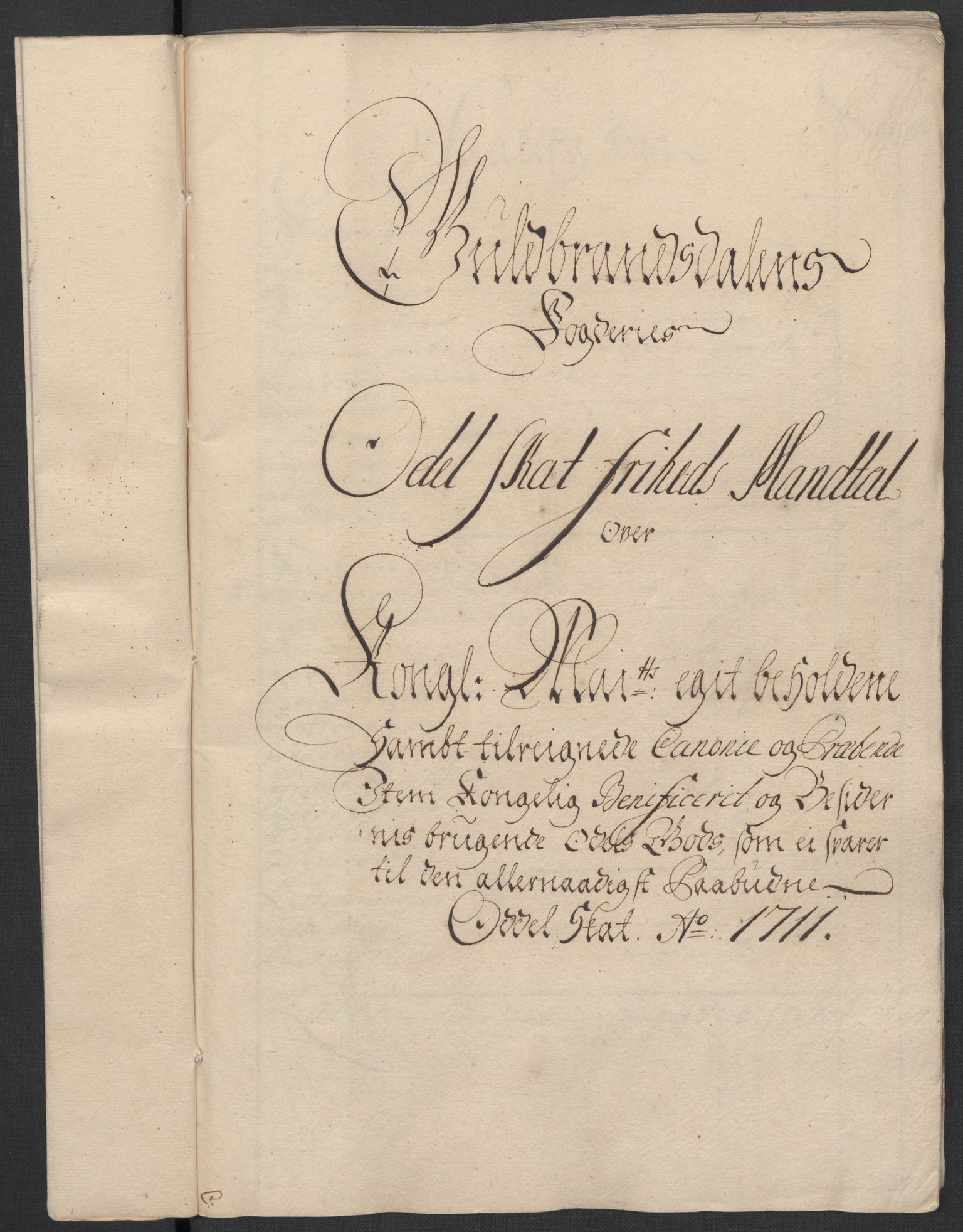 Rentekammeret inntil 1814, Reviderte regnskaper, Fogderegnskap, RA/EA-4092/R17/L1180: Fogderegnskap Gudbrandsdal, 1711, s. 362