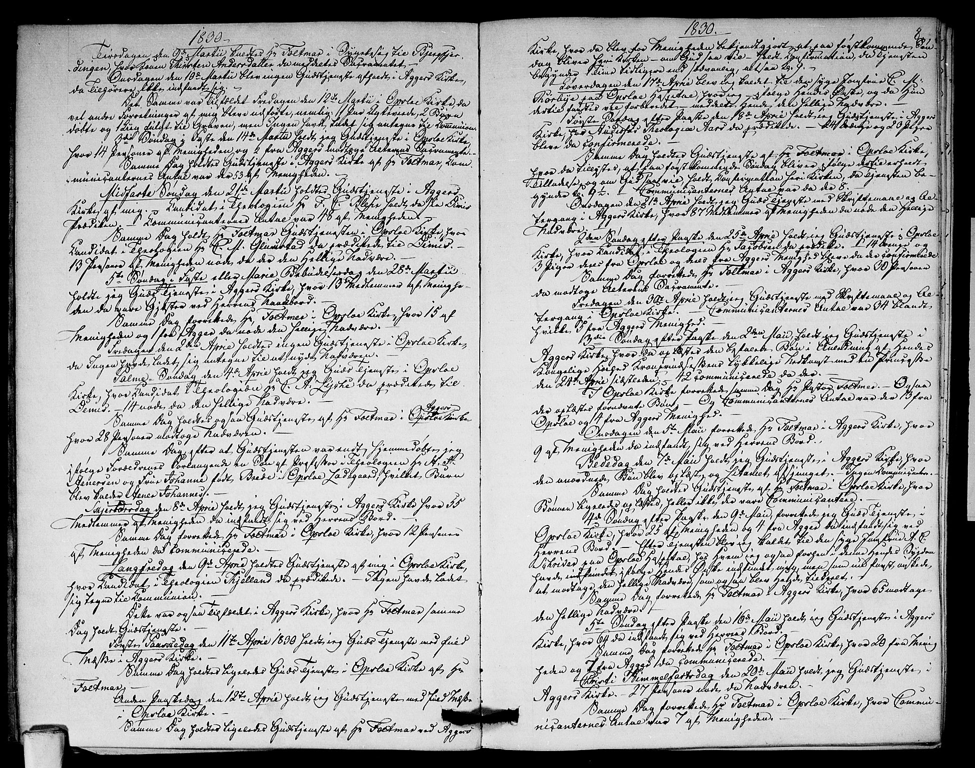 Aker prestekontor kirkebøker, AV/SAO-A-10861/F/L0018: Ministerialbok nr. 18, 1829-1853, s. 8