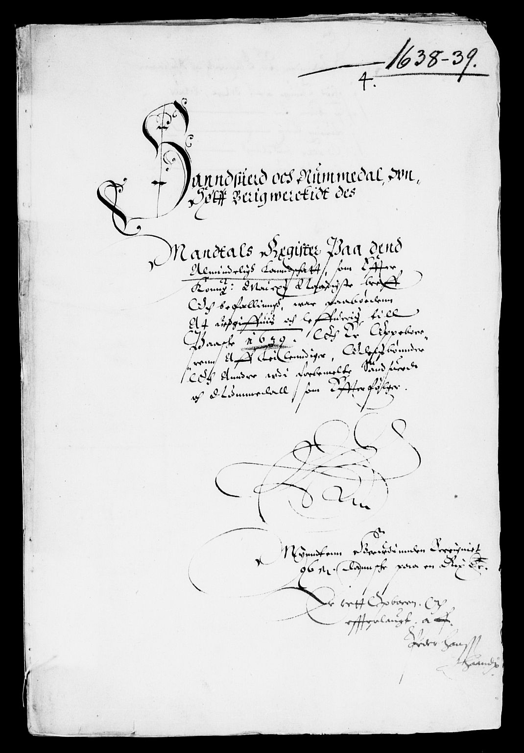 Rentekammeret inntil 1814, Reviderte regnskaper, Lensregnskaper, AV/RA-EA-5023/R/Rb/Rbn/L0002: Numedal og Sandsvær len, 1638-1643