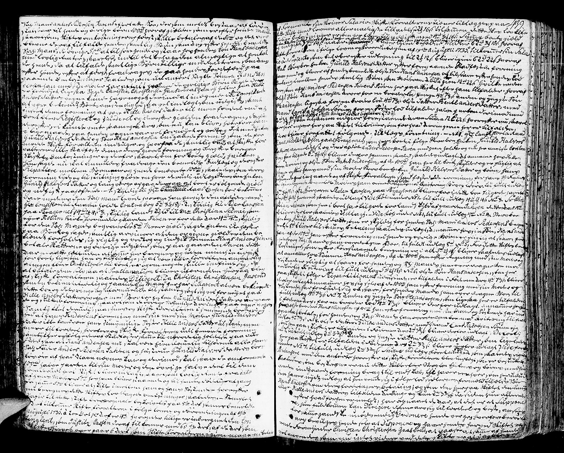 Lier, Røyken og Hurum sorenskriveri, SAKO/A-89/H/Hc/L0006: Skifteprotokoll, 1773-1789, s. 438b-439a