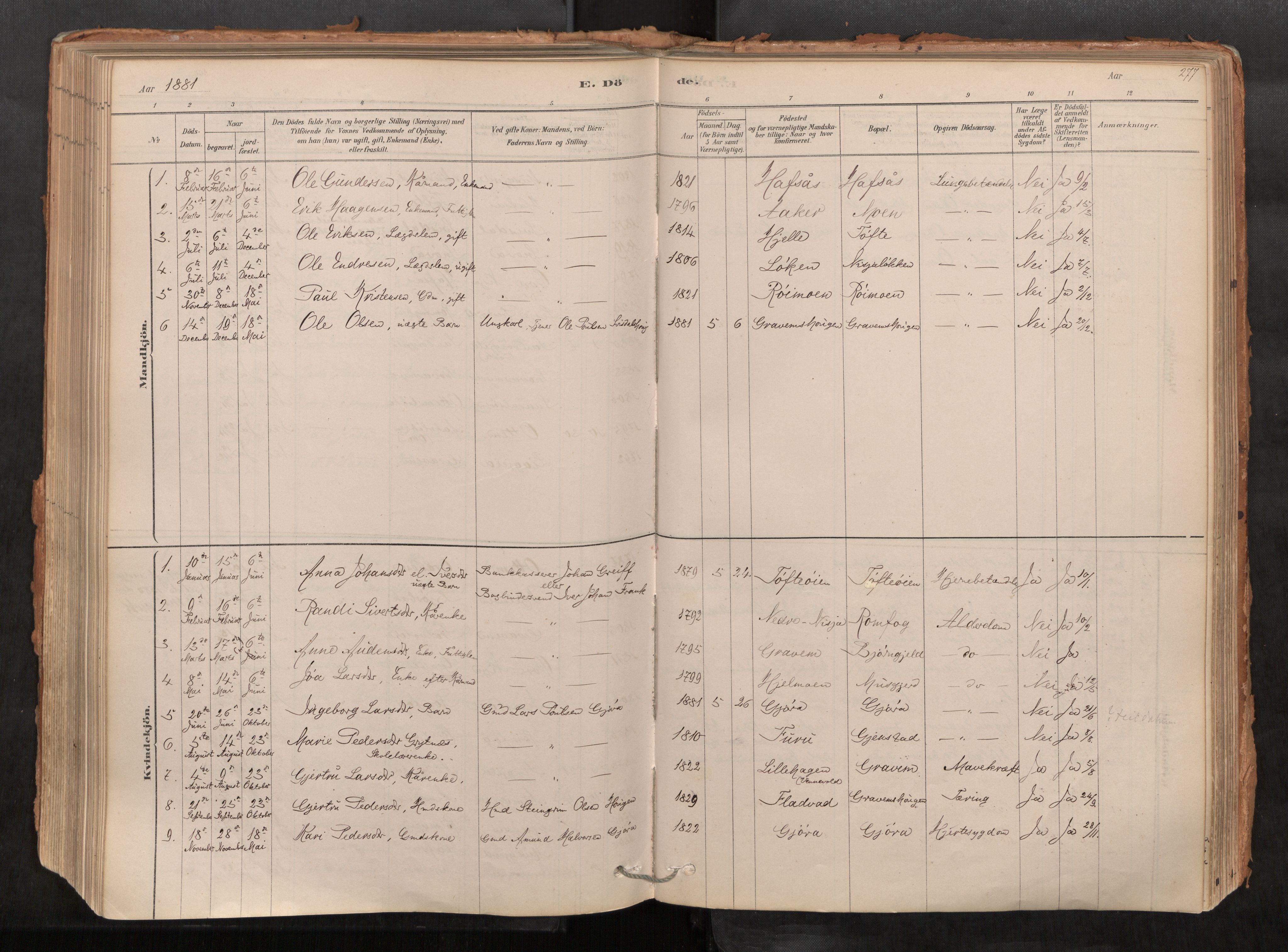 Sunndal sokneprestkontor, AV/SAT-A-1085/1/I/I1/I1a/L0001: Ministerialbok nr. 1, 1877-1914, s. 277