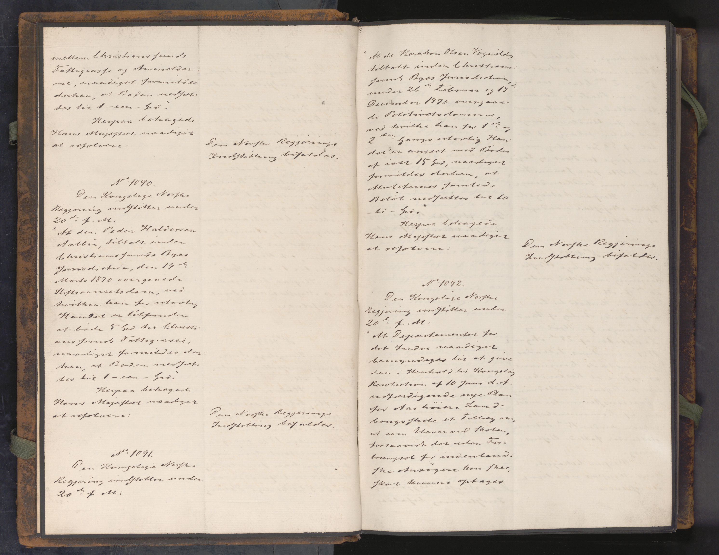 Statsrådssekretariatet, AV/RA-S-1001/A/Ab/L0118: Kgl. res. nr. 1079-2031, 2. halvår, 1871